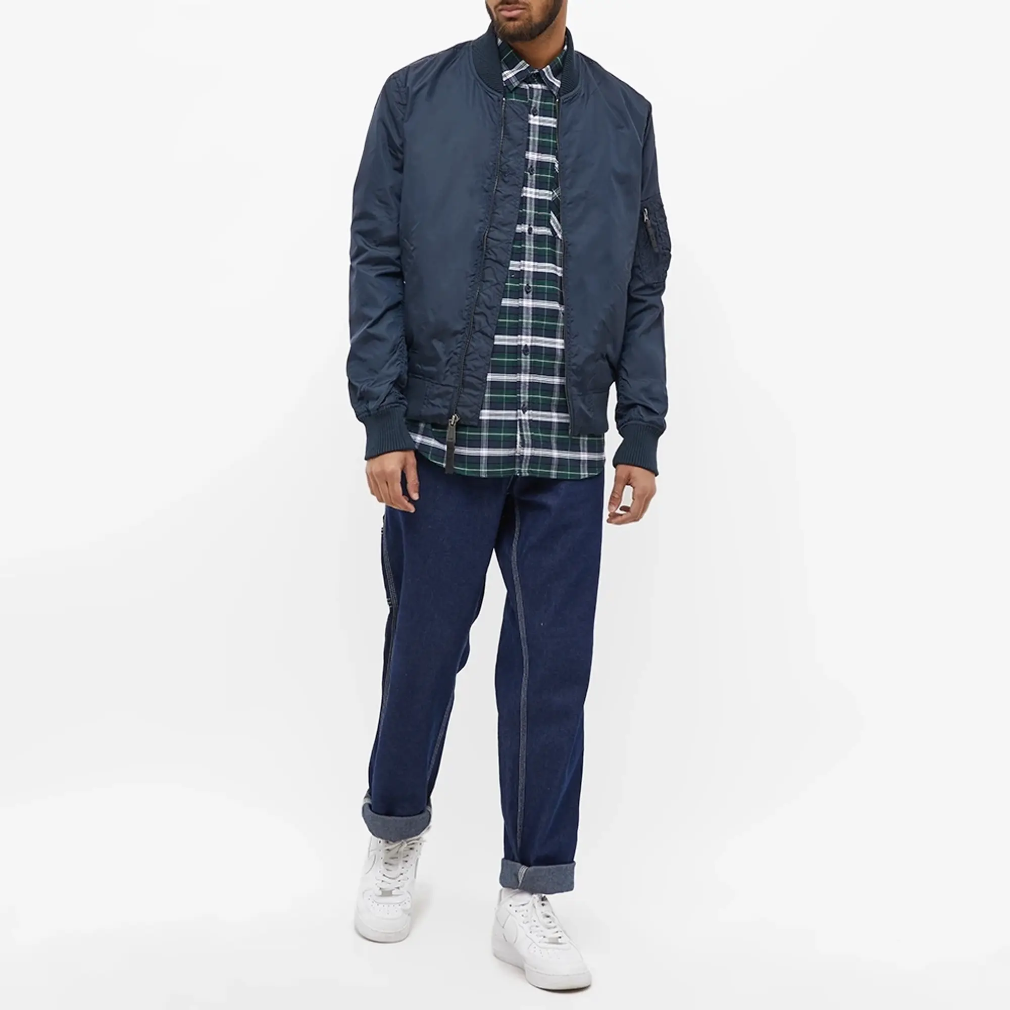Alpha Industries Men's MA-1 TT Jacket Replica Blue