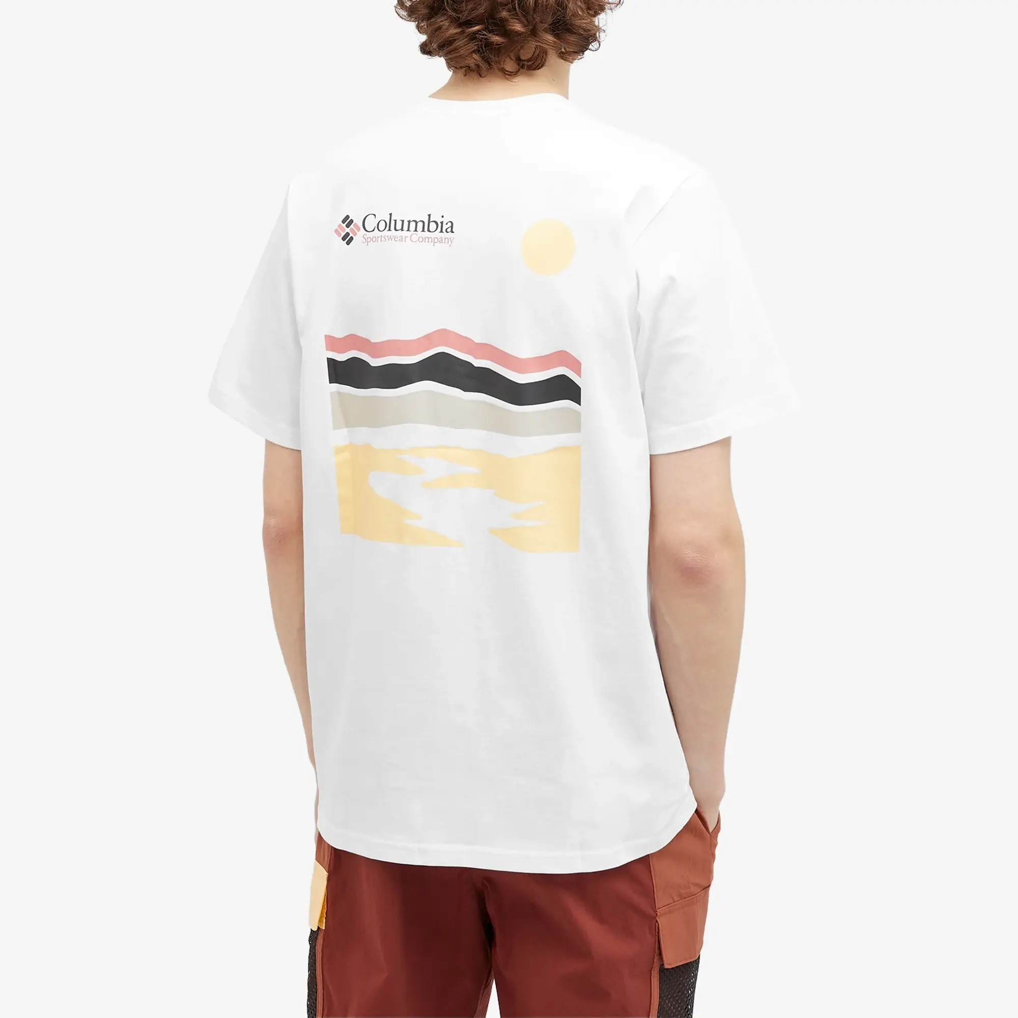 Columbia Explorers Canyon Mountain Back Print T-Shirt In White