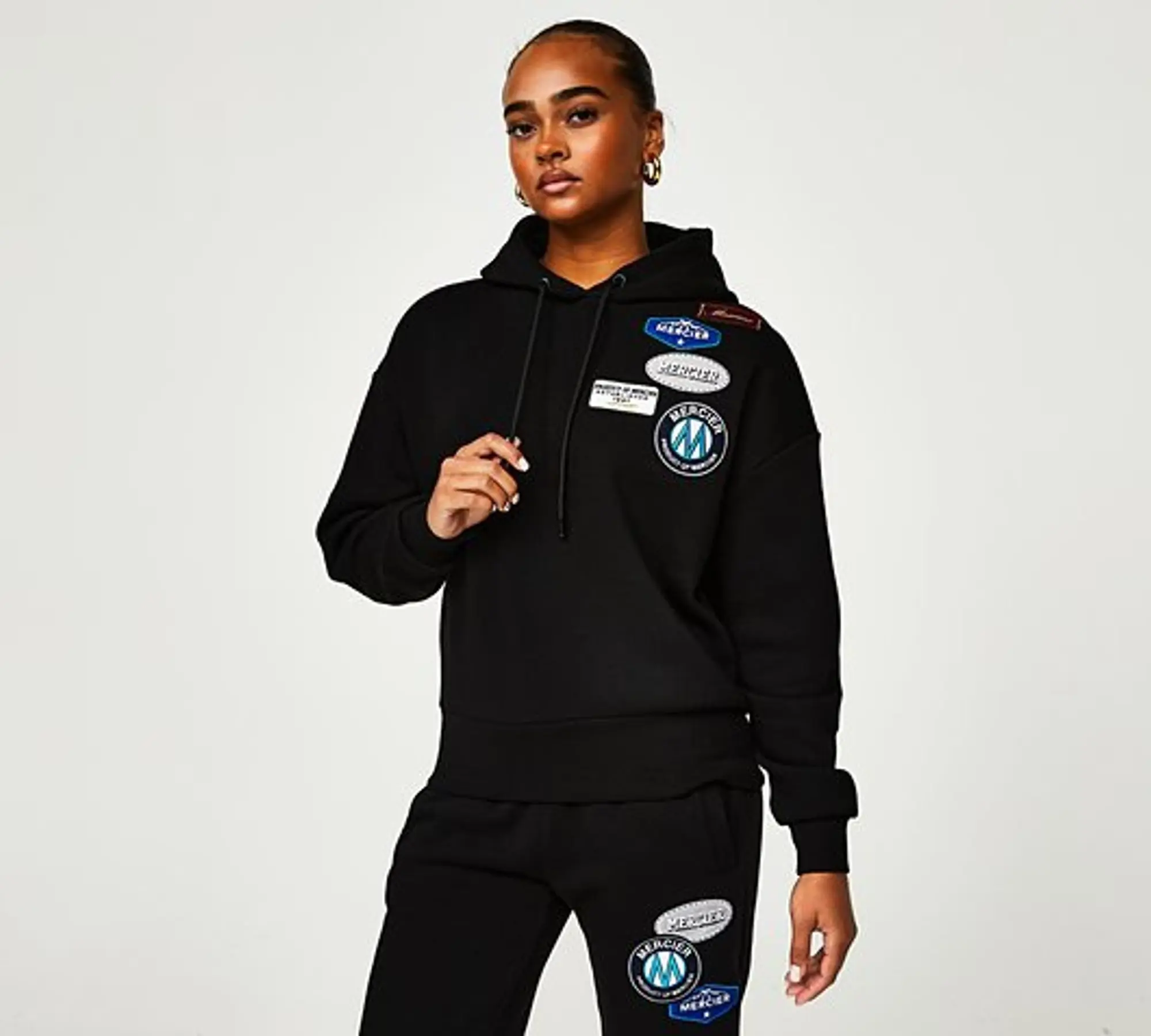 Mercier Womens Original Badge Hoodie - Black - Size M - Black
