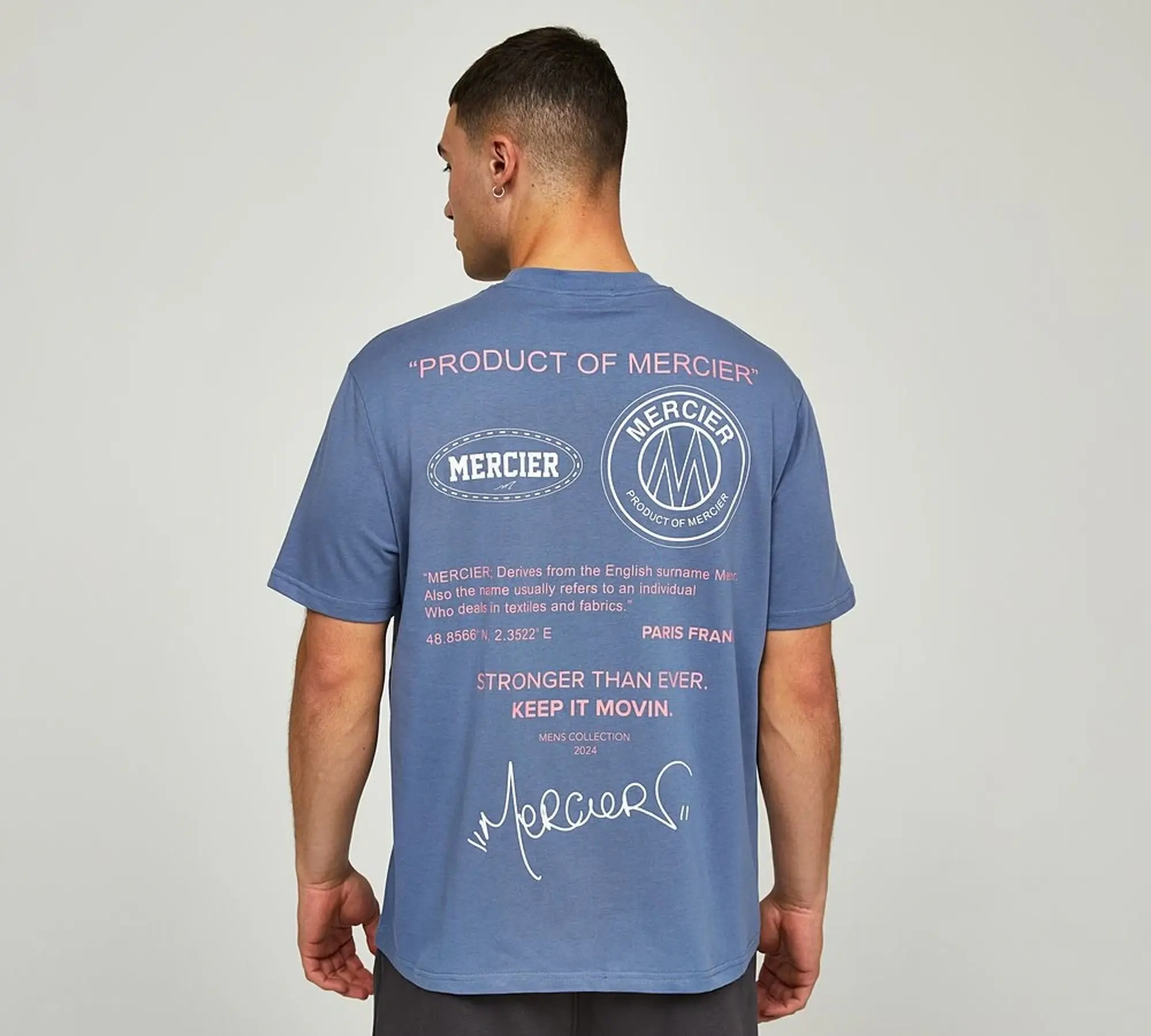 Mercier Caruso T-Shirt - Blue - Size M - Blue