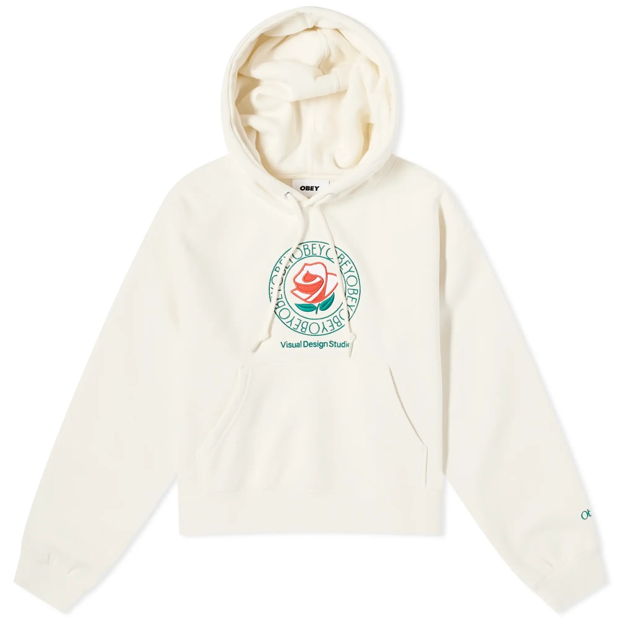 Obey Women's Rose Hoodie Unbleached