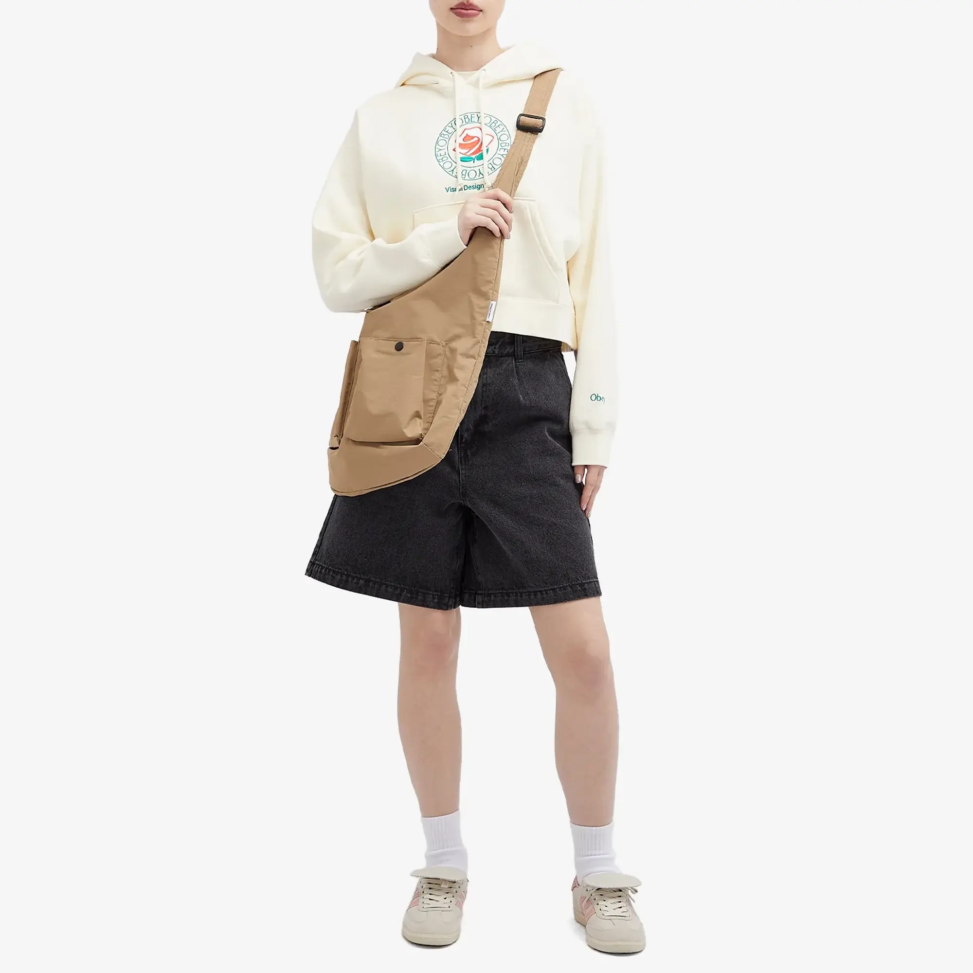 Obey Women's Rose Hoodie Unbleached
