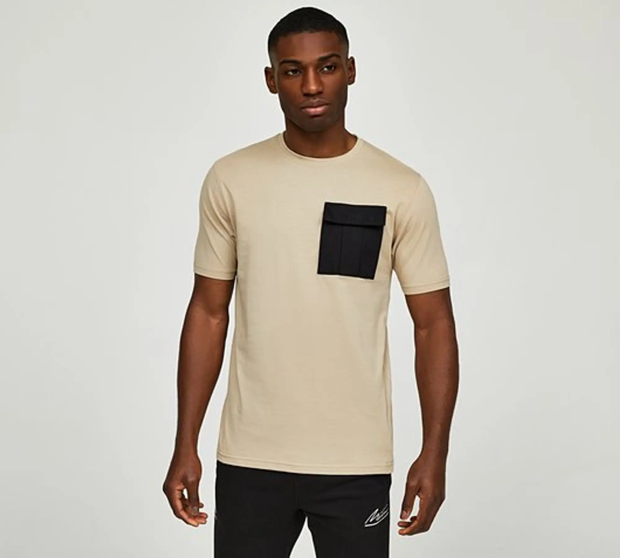 Métissier Levin Woven Pocket T-Shirt - Feather Grey
