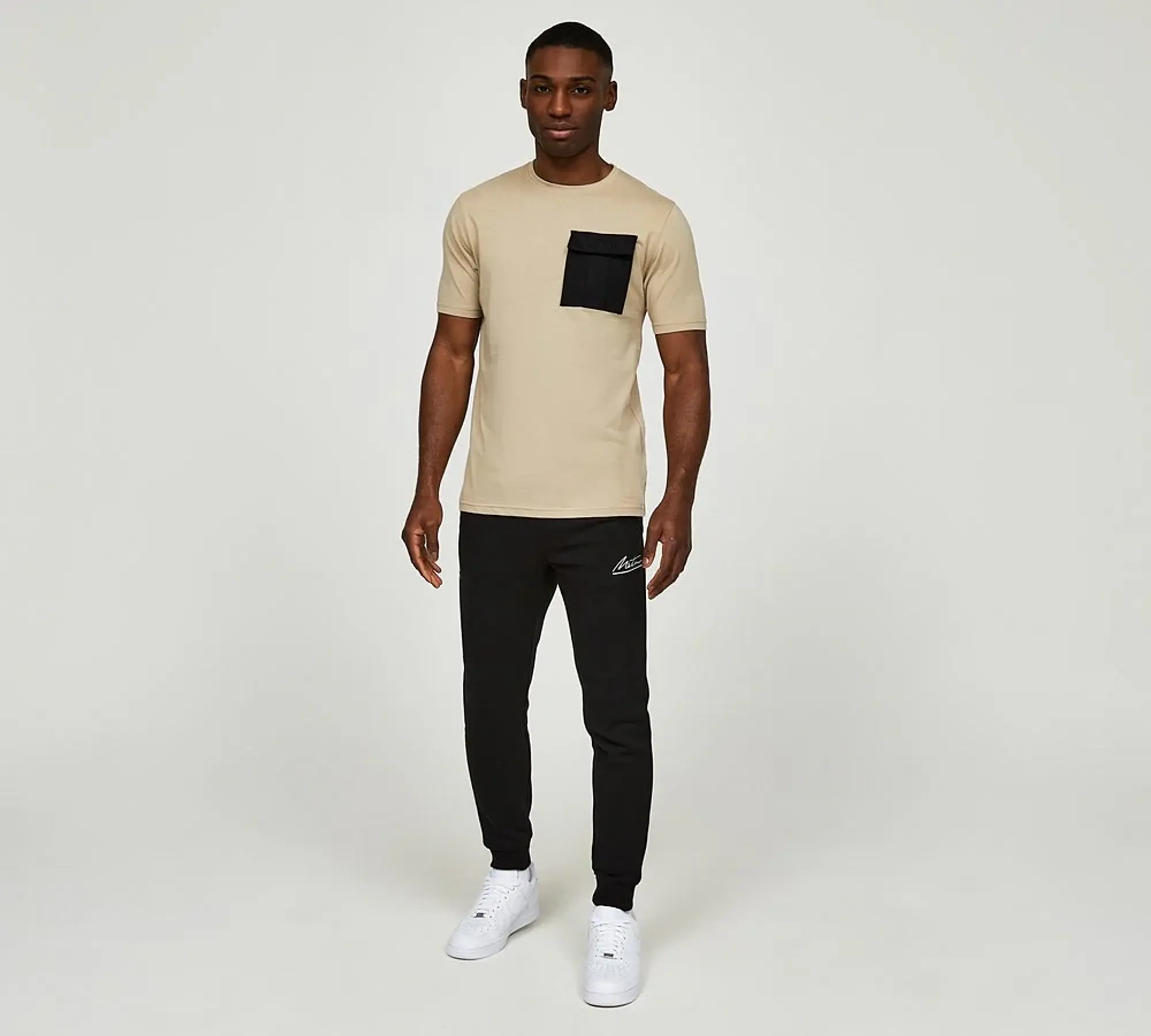 Métissier Levin Woven Pocket T-Shirt - Feather Grey