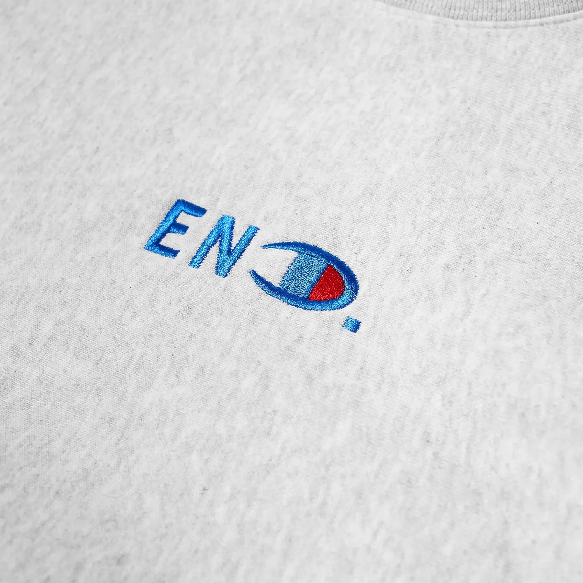 END. x Champion Reverse Weave Crew Sweat Grey Marl | 220232-EM004 