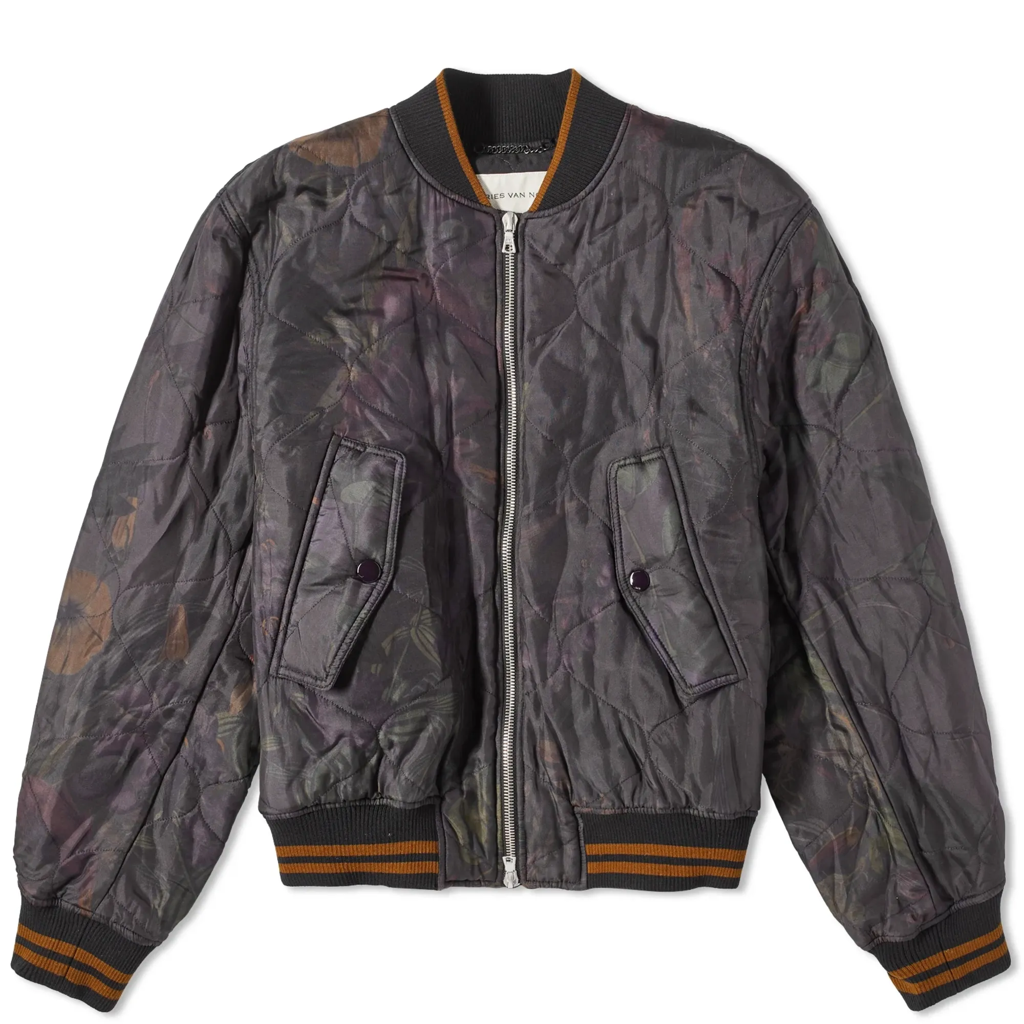 ジャケット・アウター dries van noten 24aw verso bomber jacket Dries Van Noten Men's Verso Floral Print Bomber Jacket Navy | 232