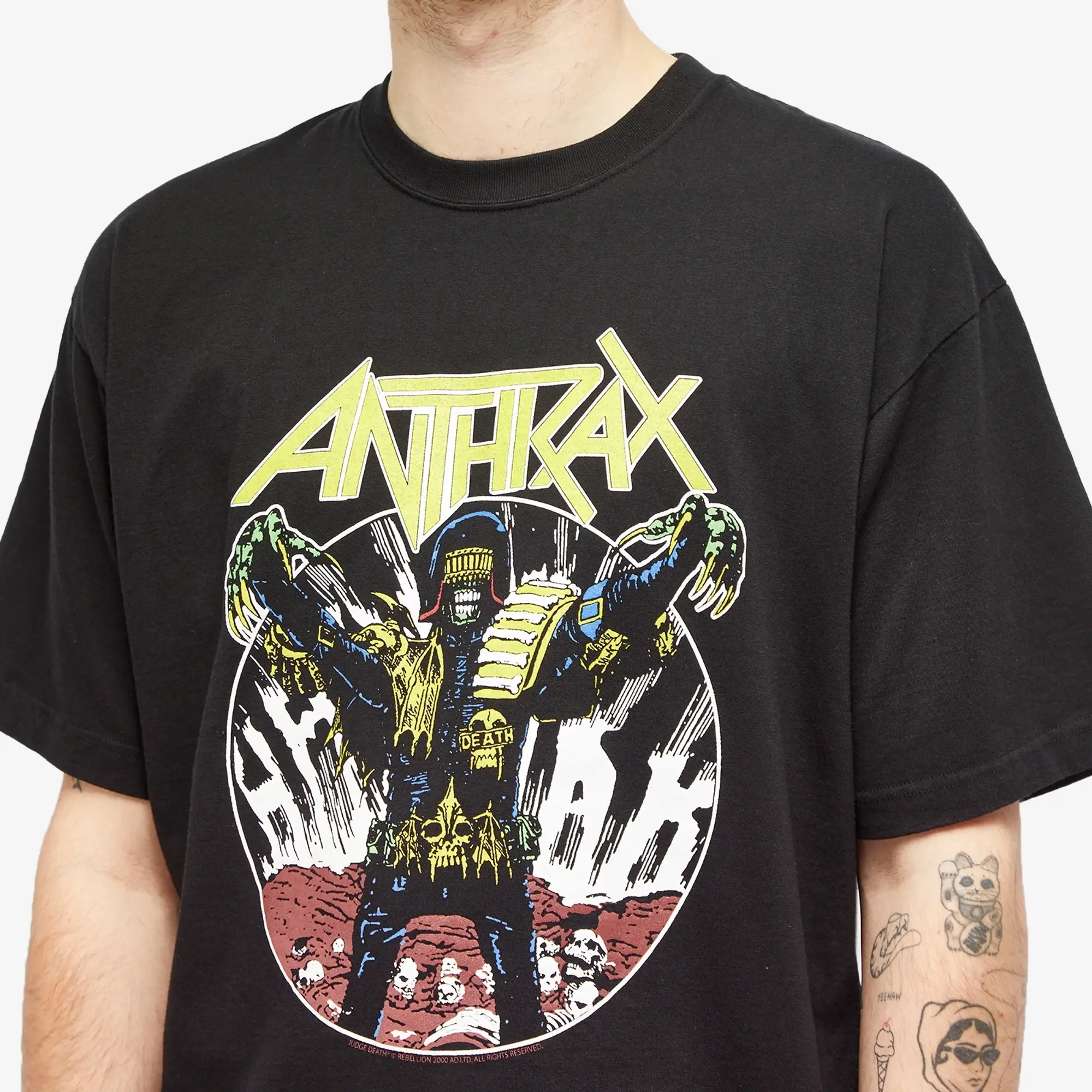 Neighborhood Men's Anthrax Judge Death T-Shirt Black