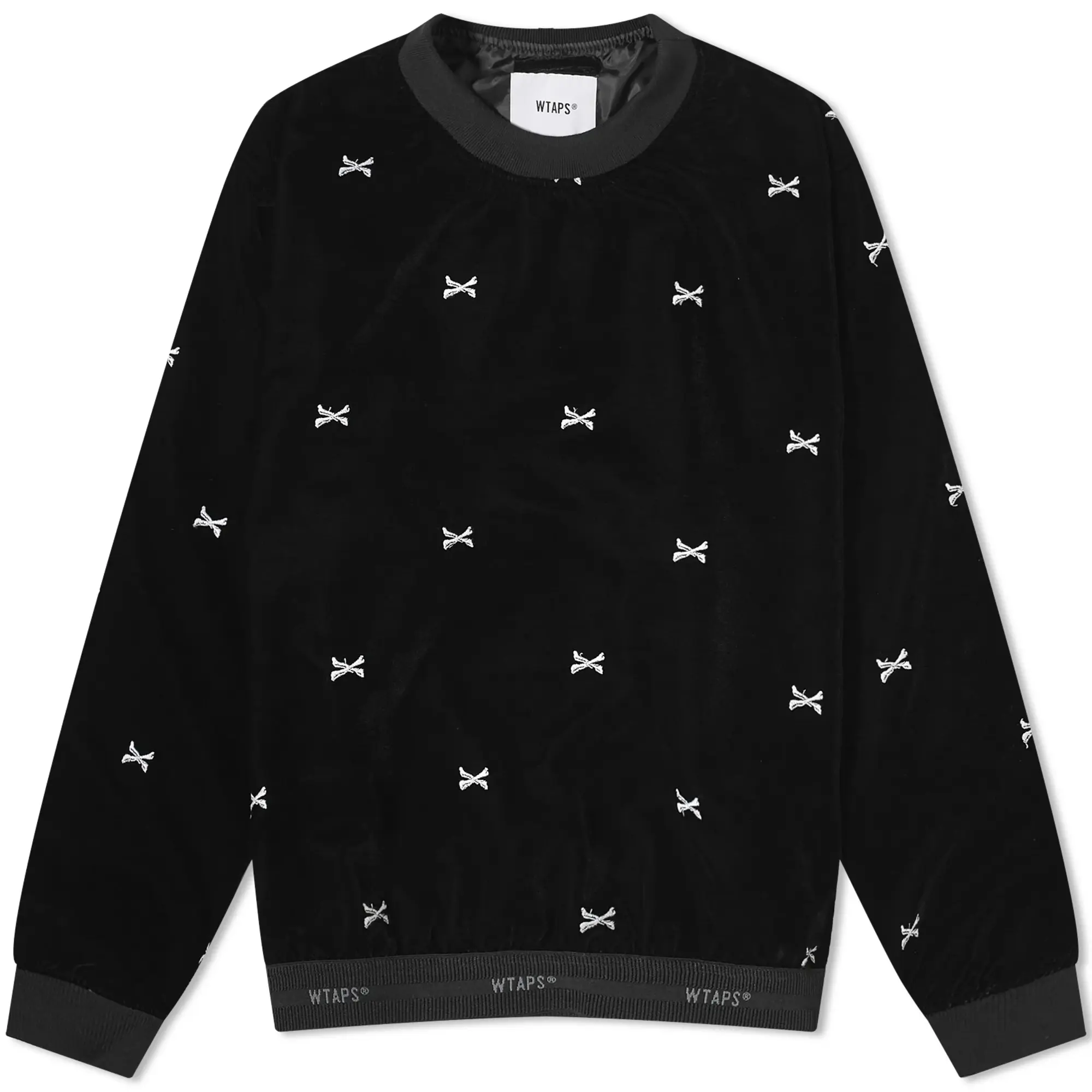 WTAPS Men's 12 Bones Crew Sweat Black
