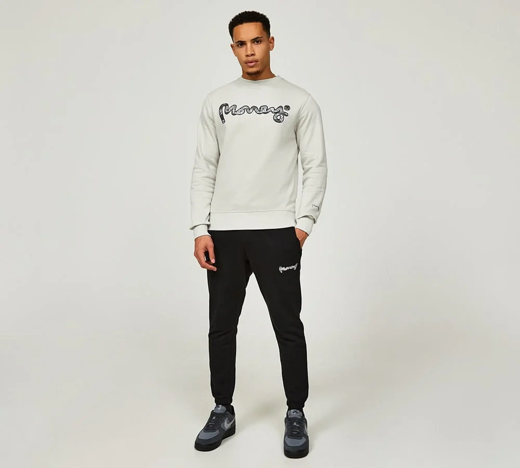 Money Clothing Camo Applique Sweatshirt - Grey - Size M - Grey
