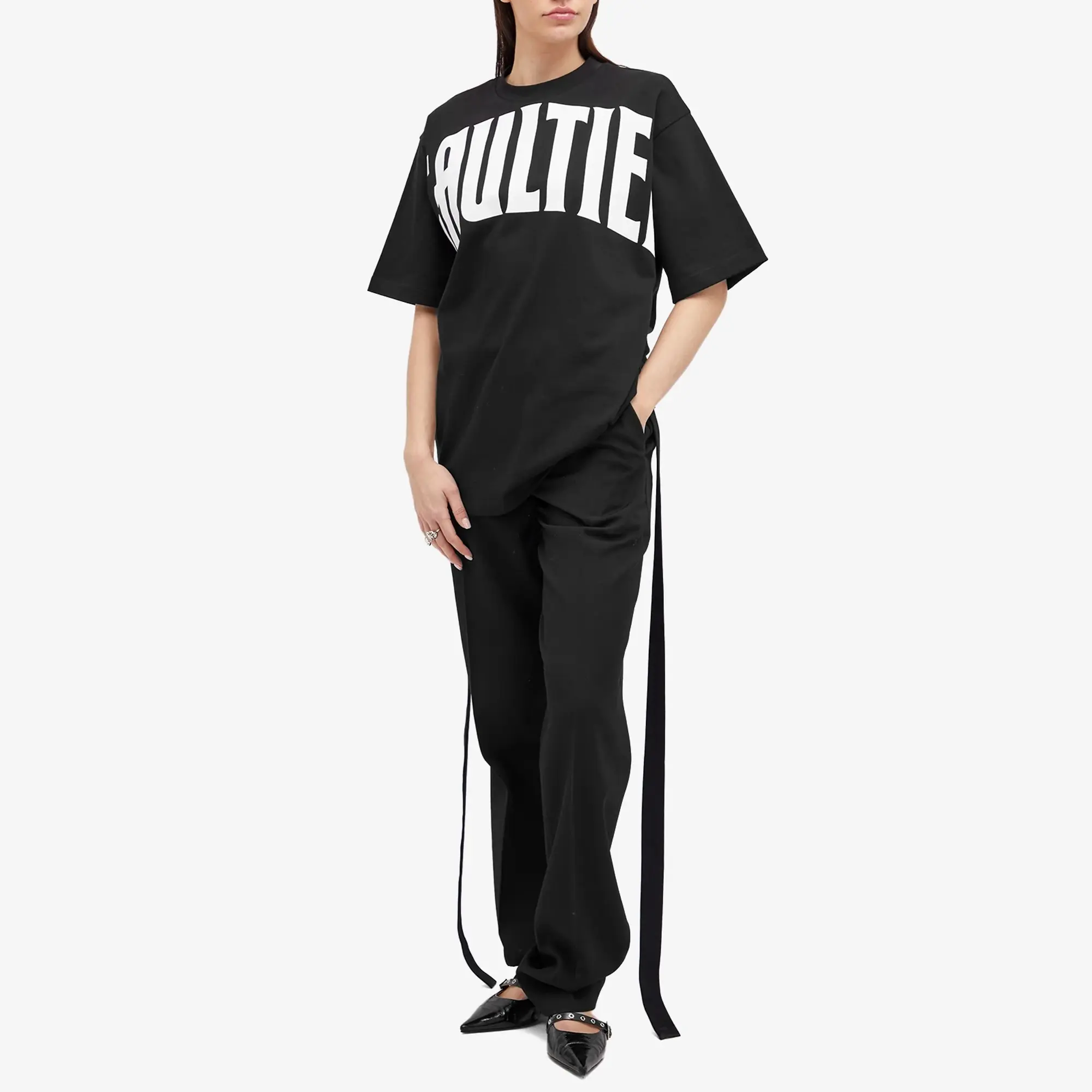 Jean Paul Gaultier Women's Logo Oversized T-Shirt Black/White
