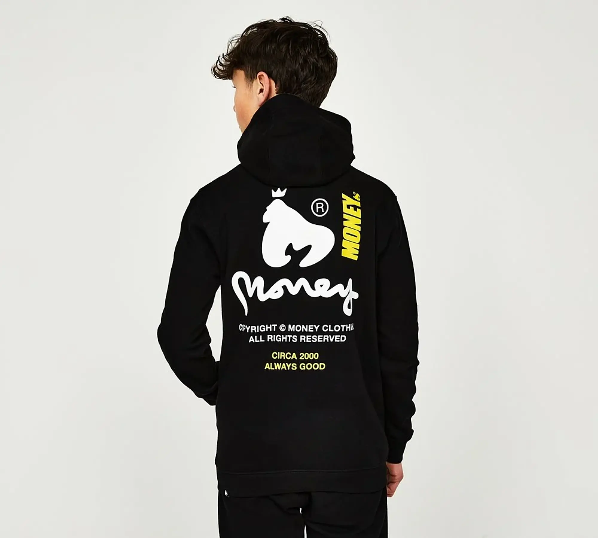 Money Clothing Junior Circa Hoodie Black Size 8 9Y Black MY3E801184FTSBLK FOOTY.COM