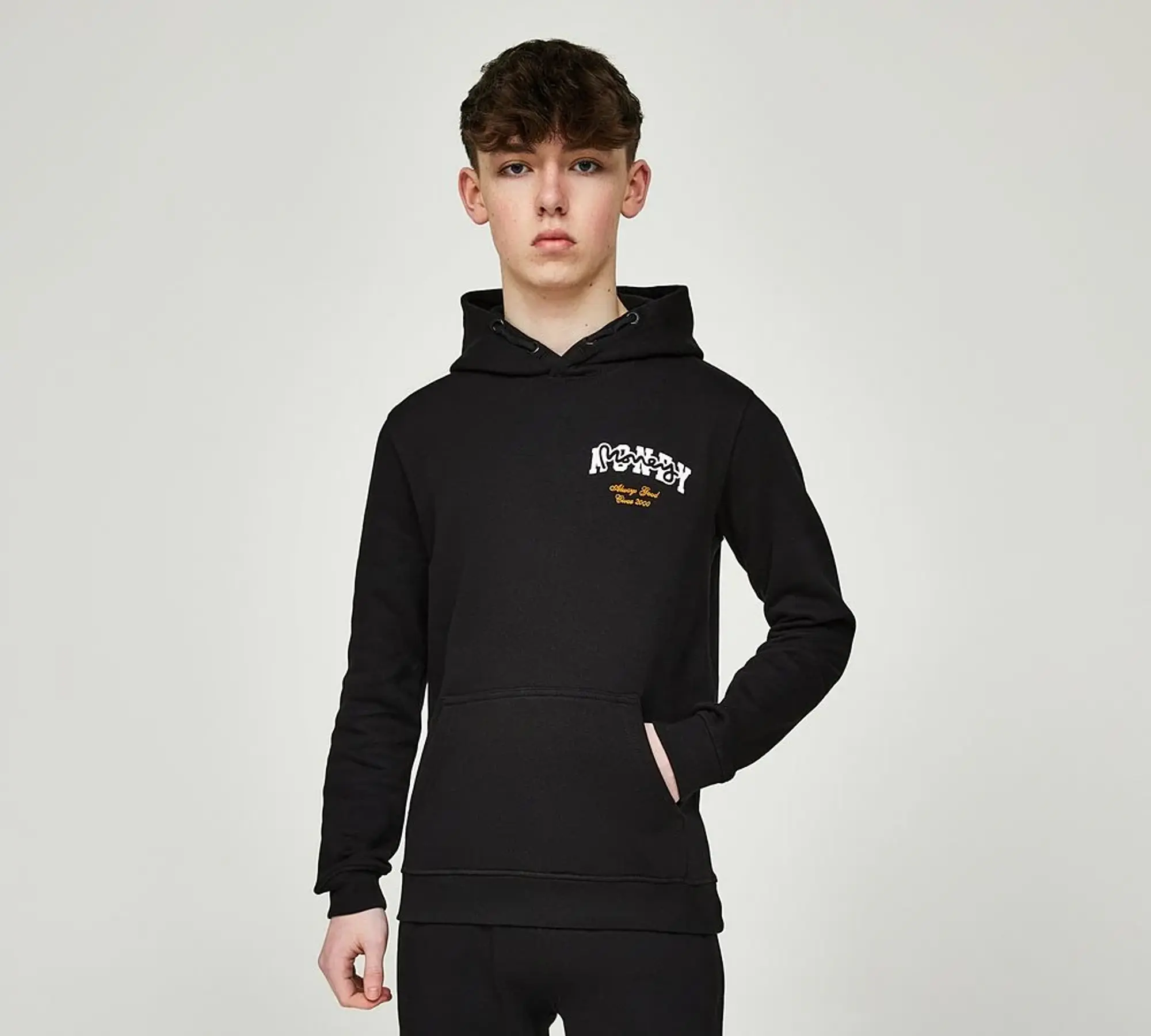 Money Clothing Junior Circa 2.0 Overhead Hoodie - Black - Size 10-11Y - Black