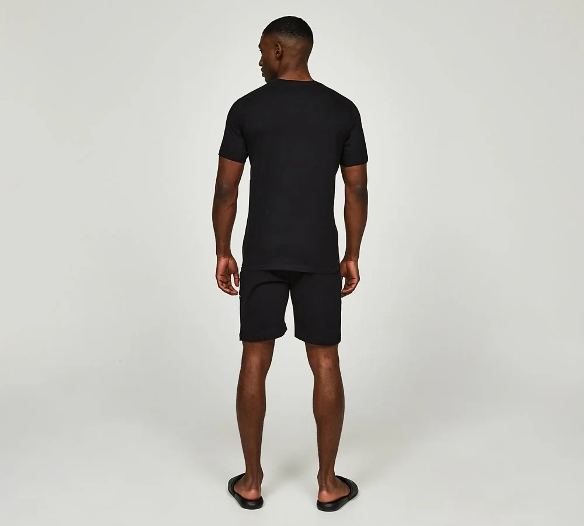 Nicce Rowan T-Shirt and Short Set - Black - Size XL - Black