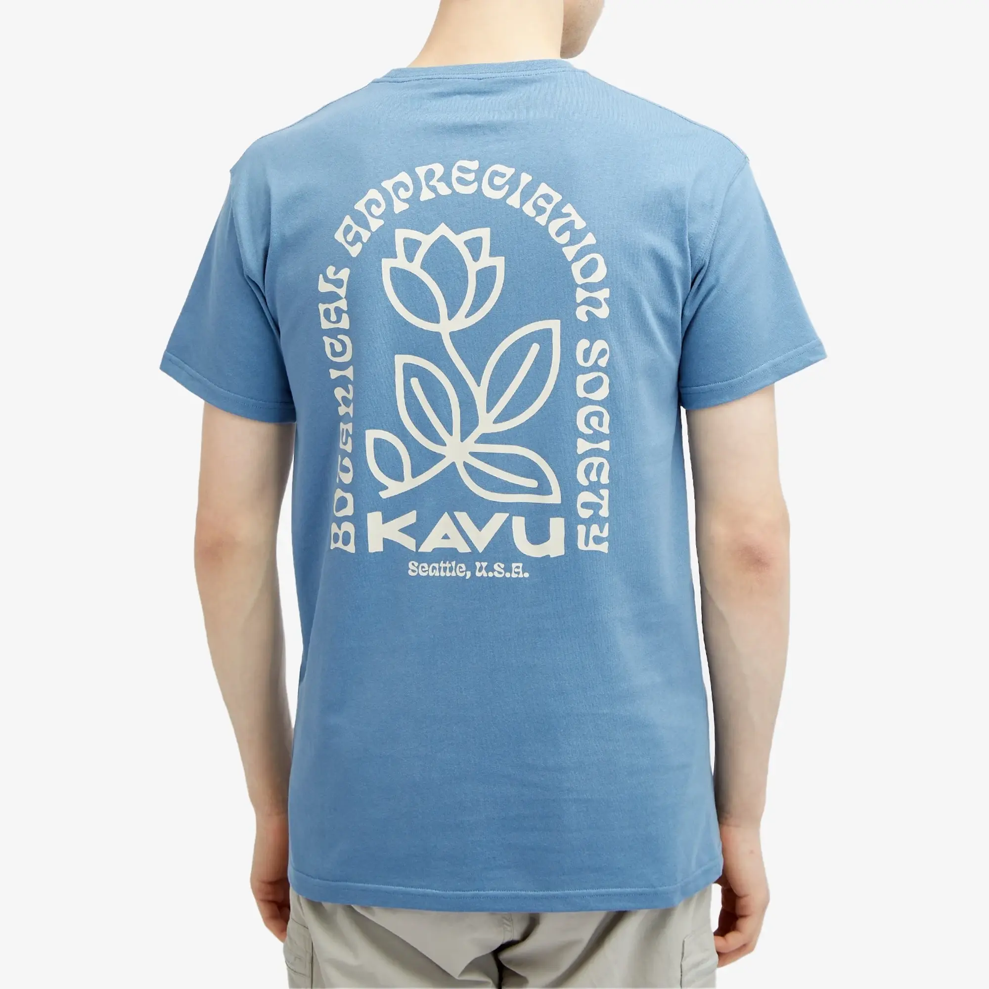 KAVU Men's Botanical Society T-Shirt Coronet Blue