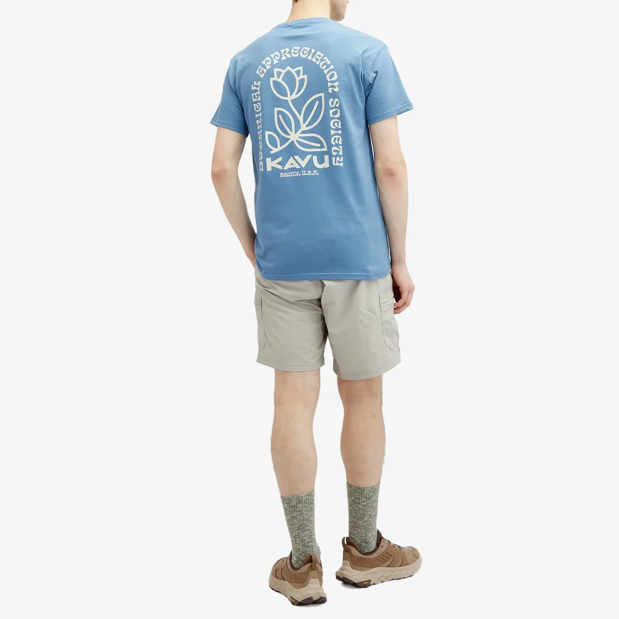 KAVU Men's Botanical Society T-Shirt Coronet Blue