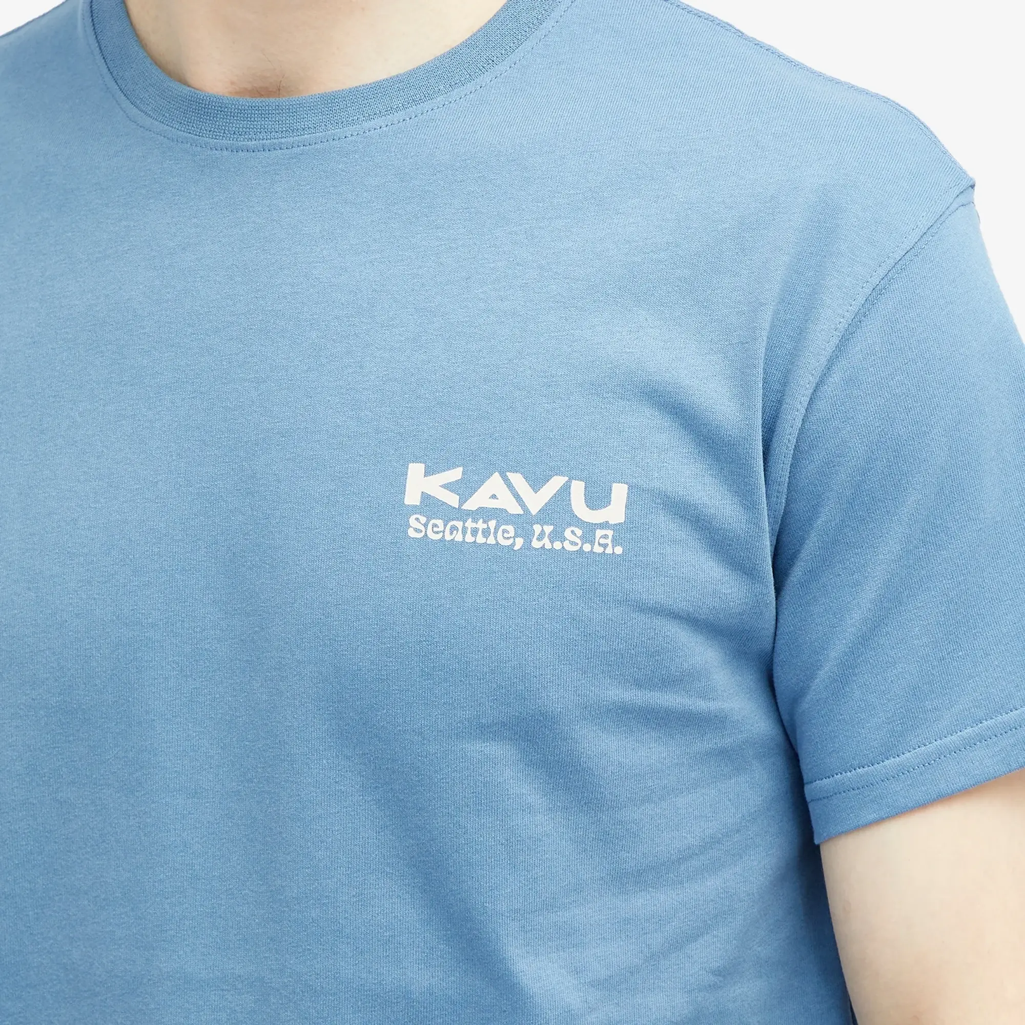 KAVU Men's Botanical Society T-Shirt Coronet Blue