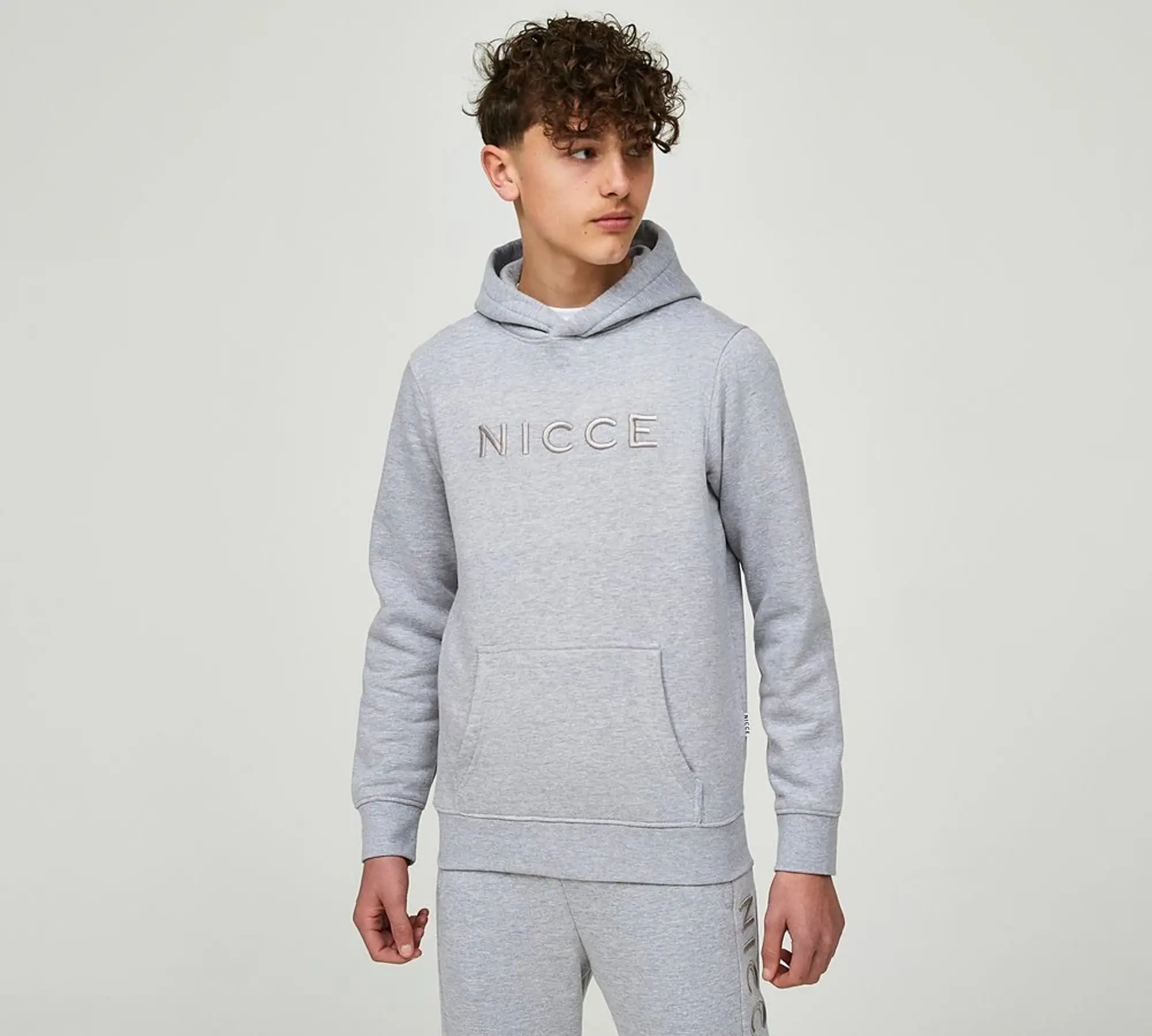 Nicce Junior Mercury Overhead Hoodie - Grey - Size S/B - Grey