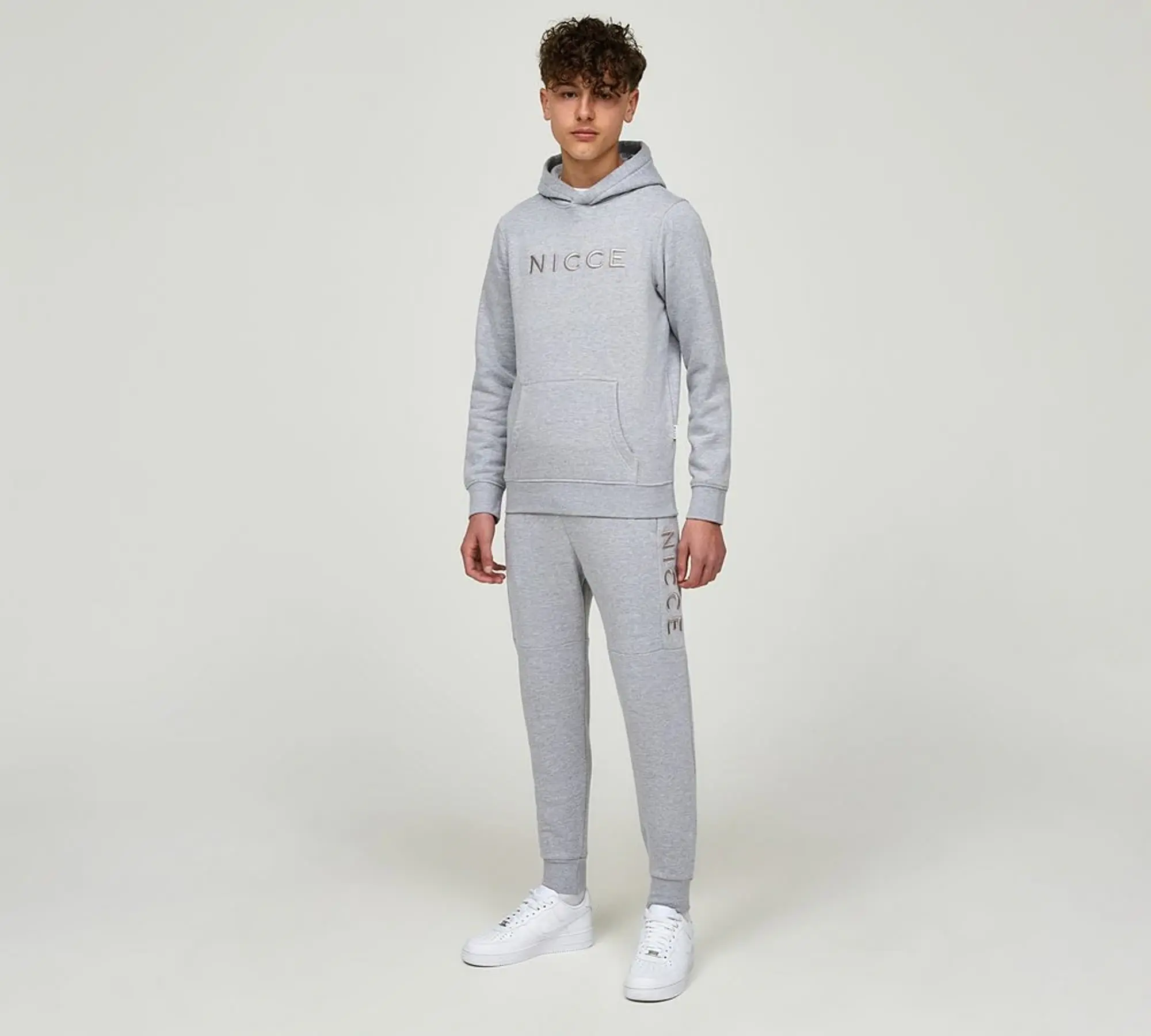 Nicce Junior Mercury Overhead Hoodie - Grey - Size S/B - Grey