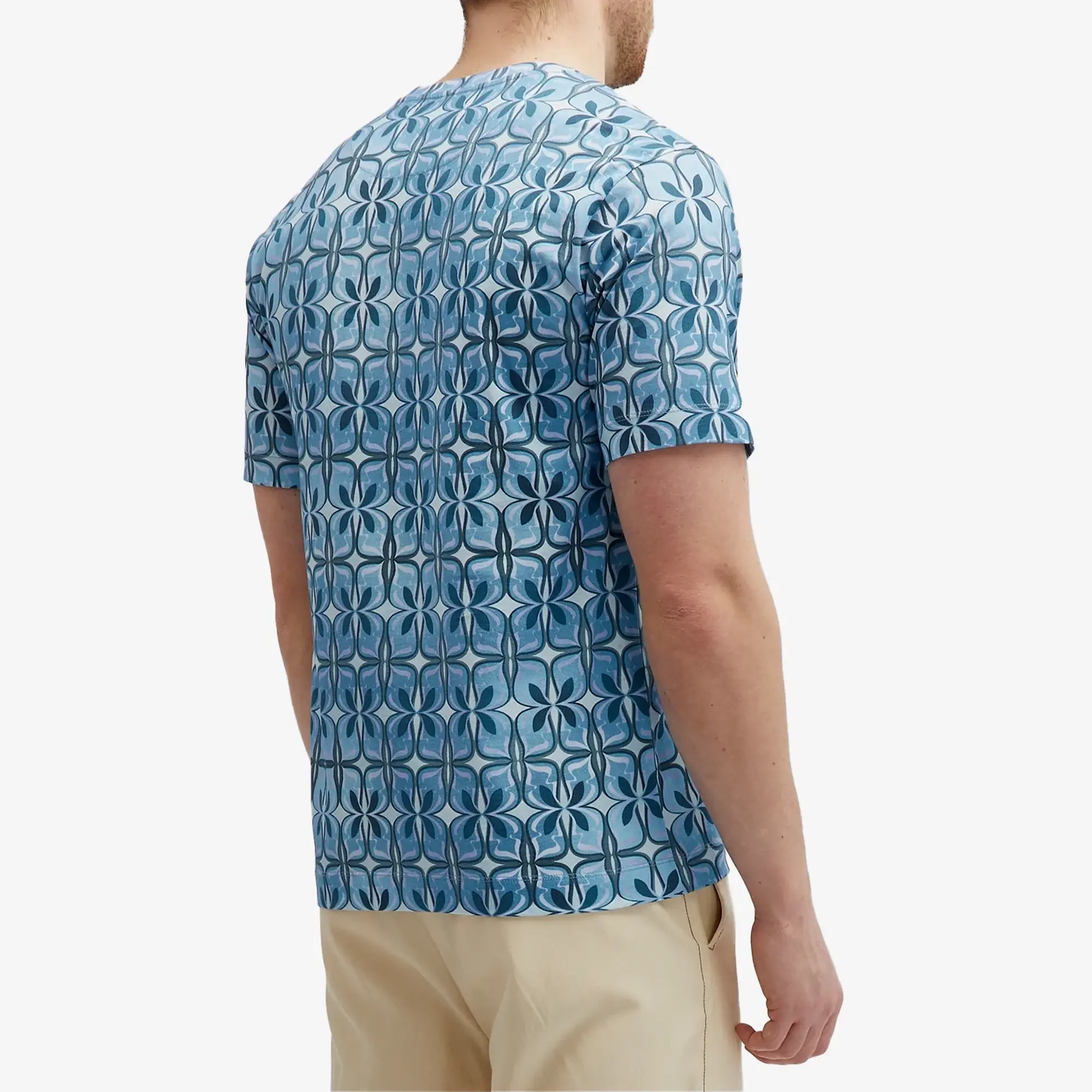Dries Van Noten Men's Hertz Print T-Shirt Blue