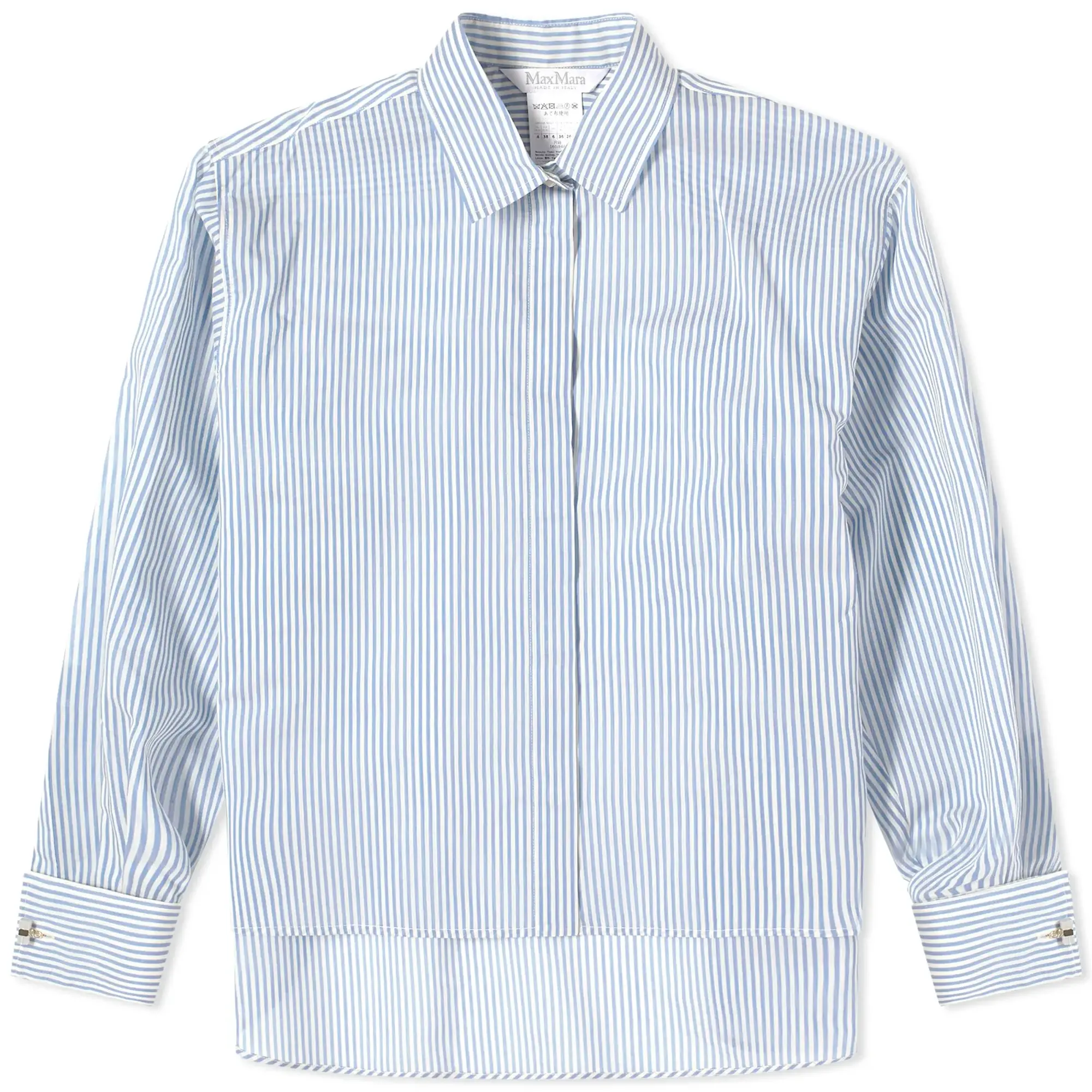 Max Mara Women's Vertigo Striped Shirt Avio