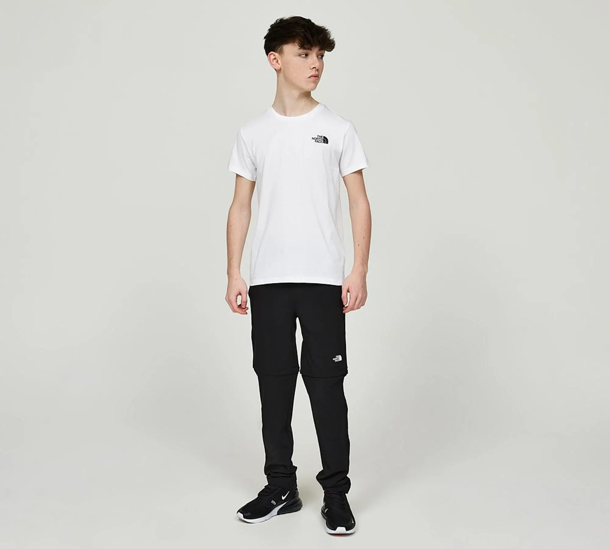 The North Face Junior Teen Short Sleeved Simple Dome T-Shirt - White - Size L/B - White
