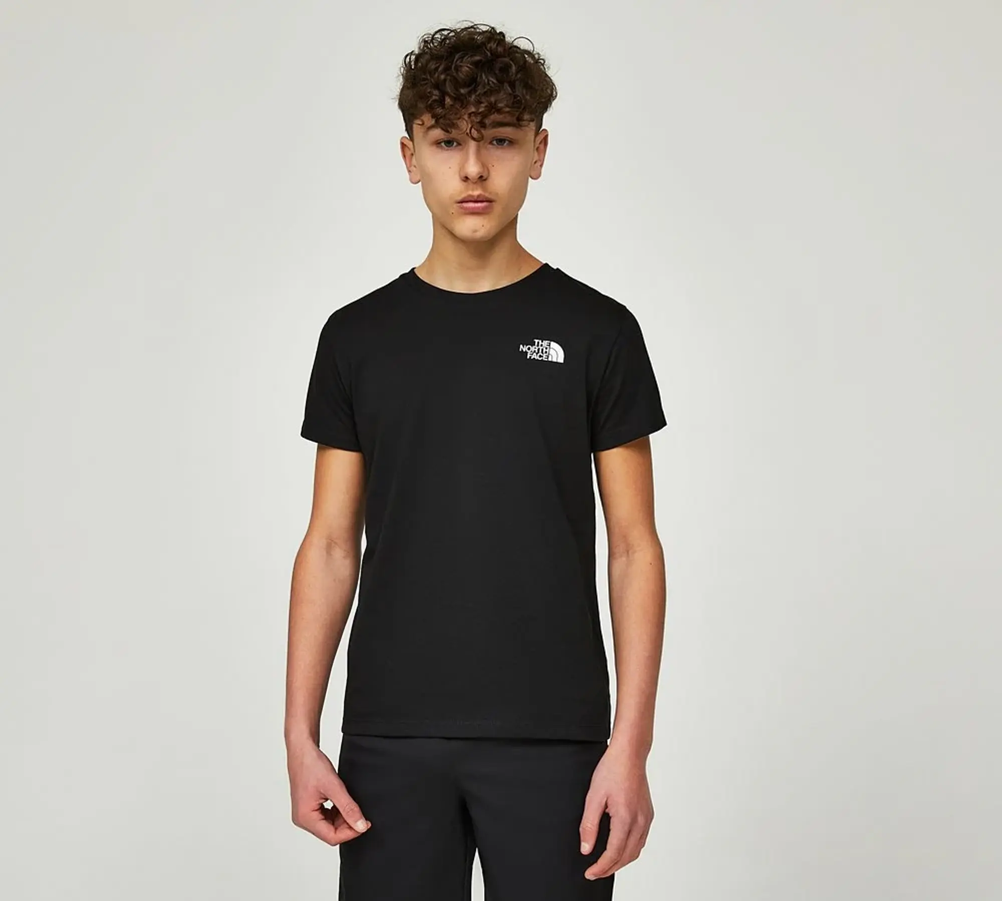 The North Face Junior Teen Short Sleeved Simple Dome T-Shirt - Black - Size M/B - Black