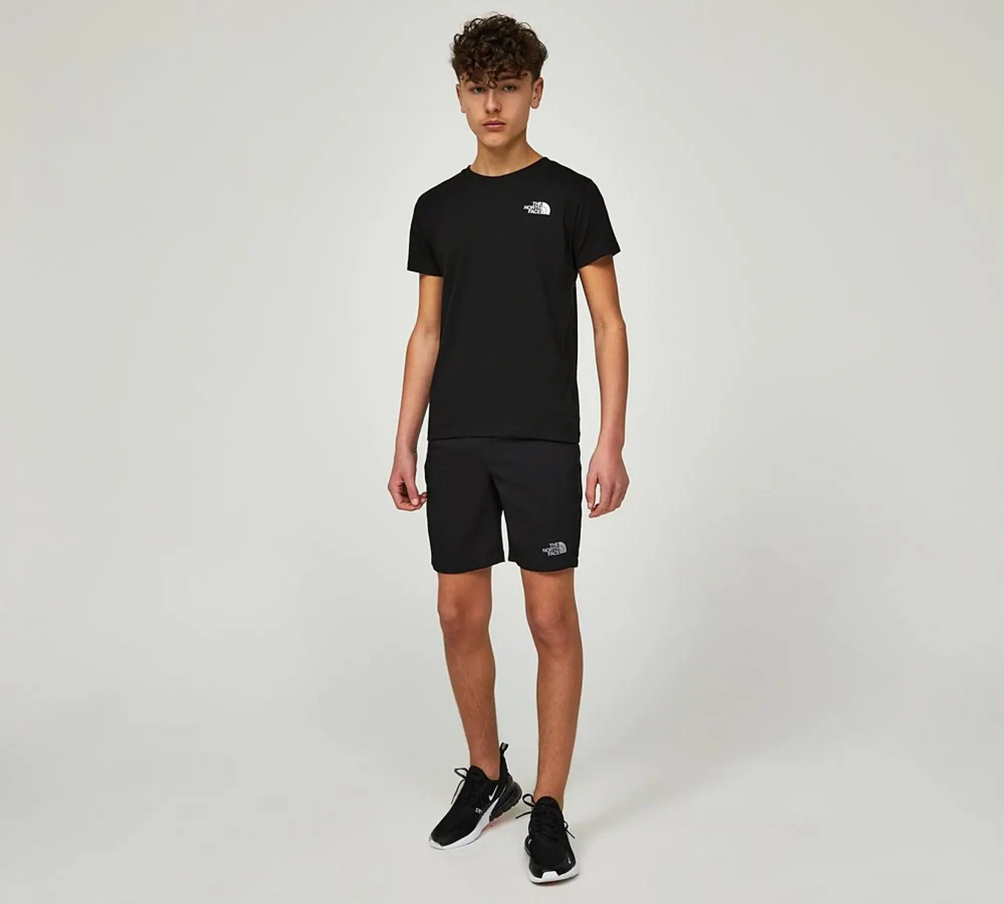 The North Face Junior Teen Short Sleeved Simple Dome T-Shirt - Black - Size M/B - Black