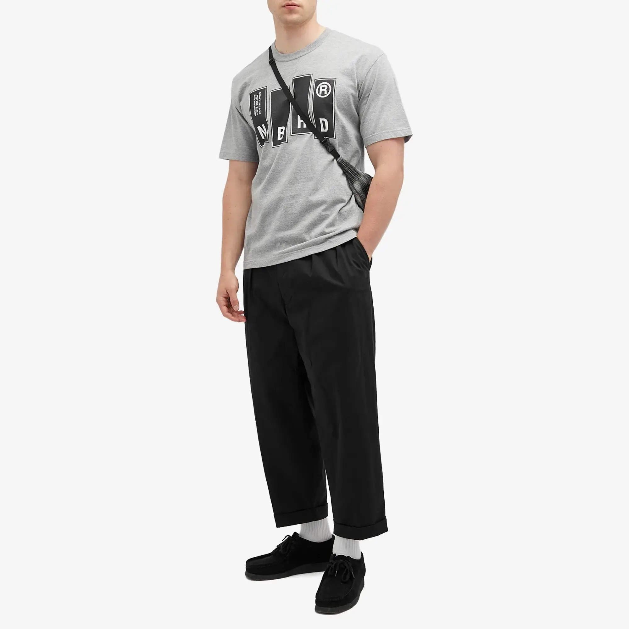 Neighborhood Men's 26 Printed T-Shirt Grey