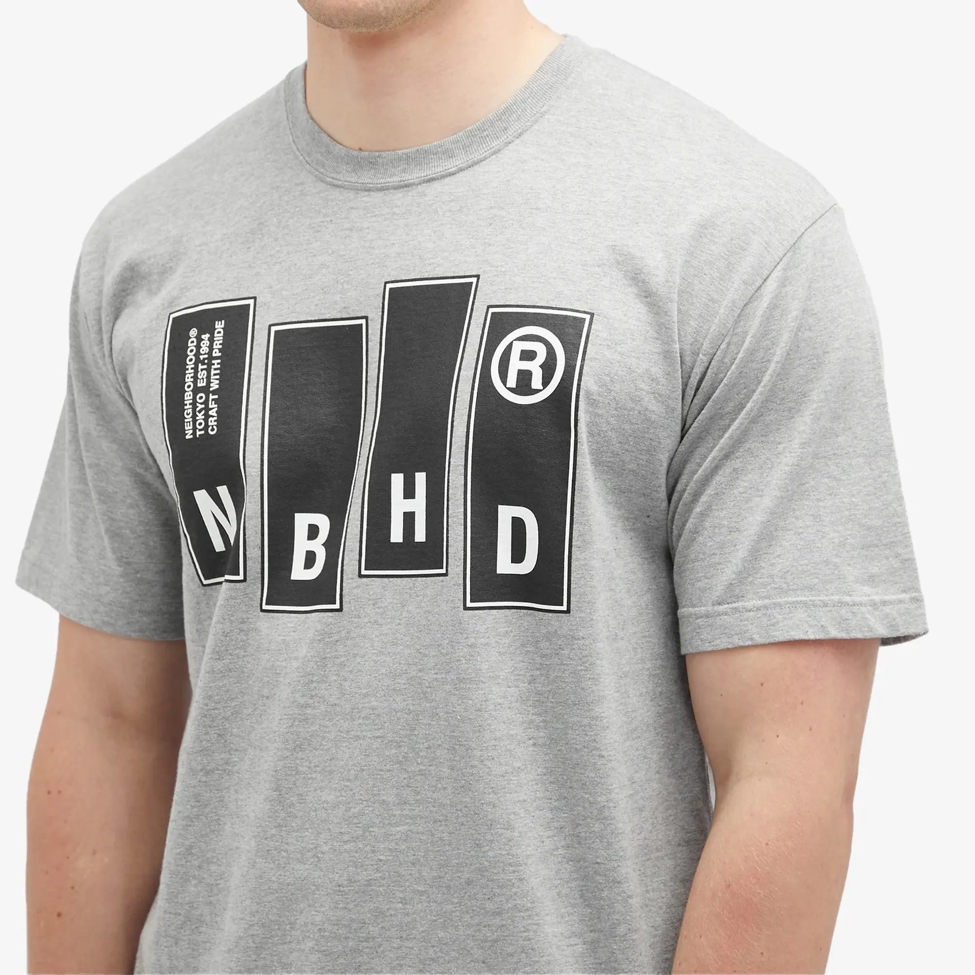 Neighborhood Men's 26 Printed T-Shirt Grey