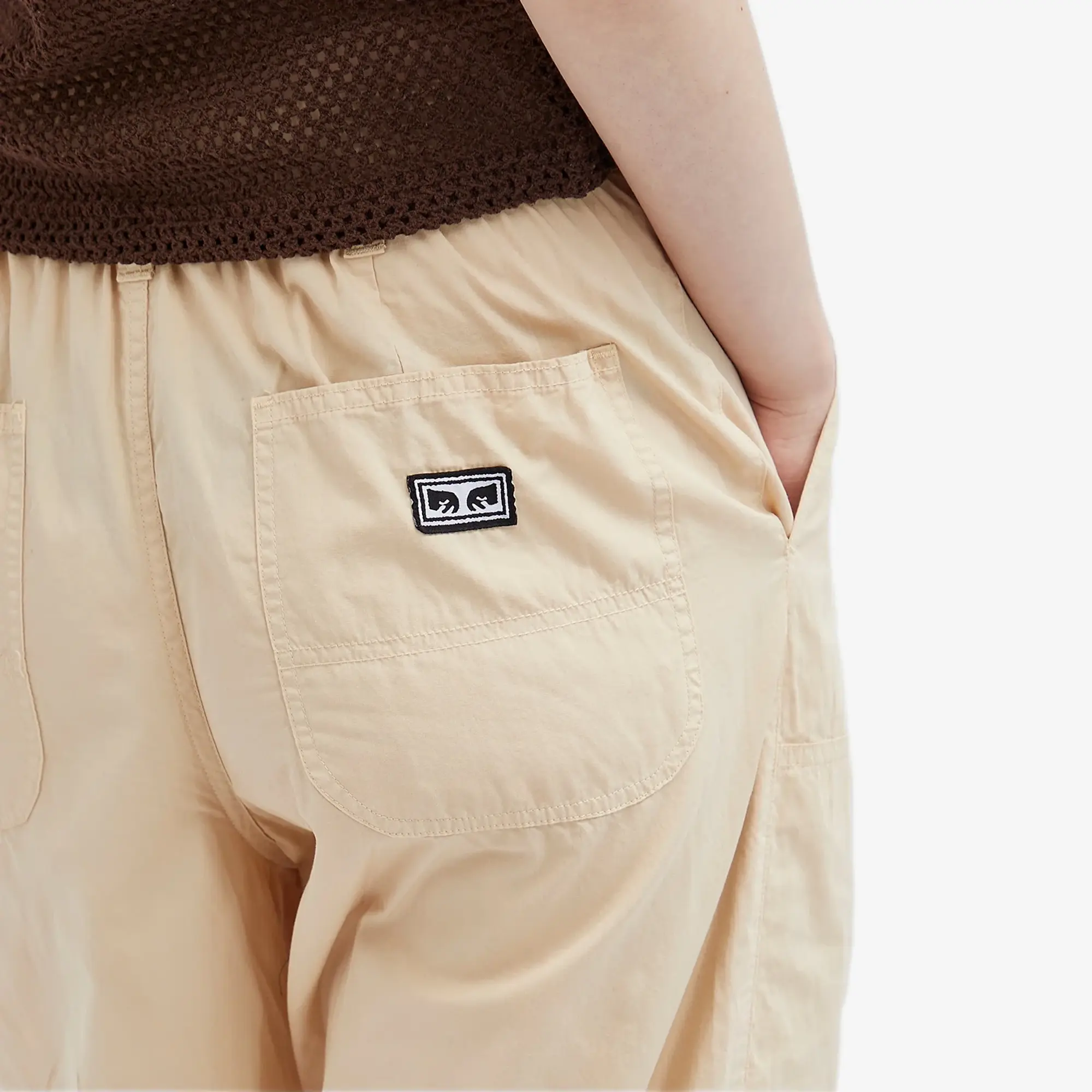 Obey Women's Dalia Pigment Dyed Trouser Silver Grey