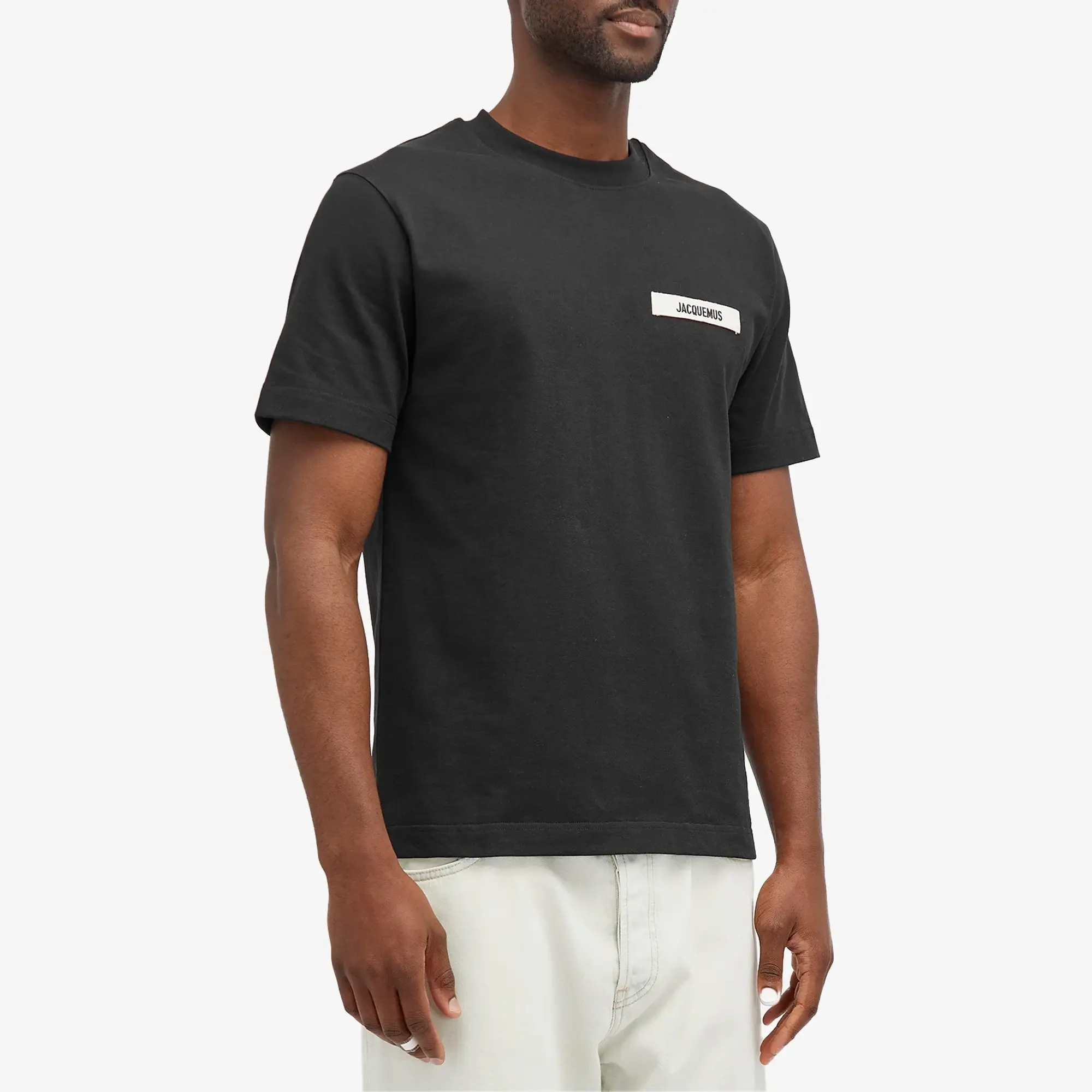 Jacquemus Men's Gros Grain Logo T-Shirt Black