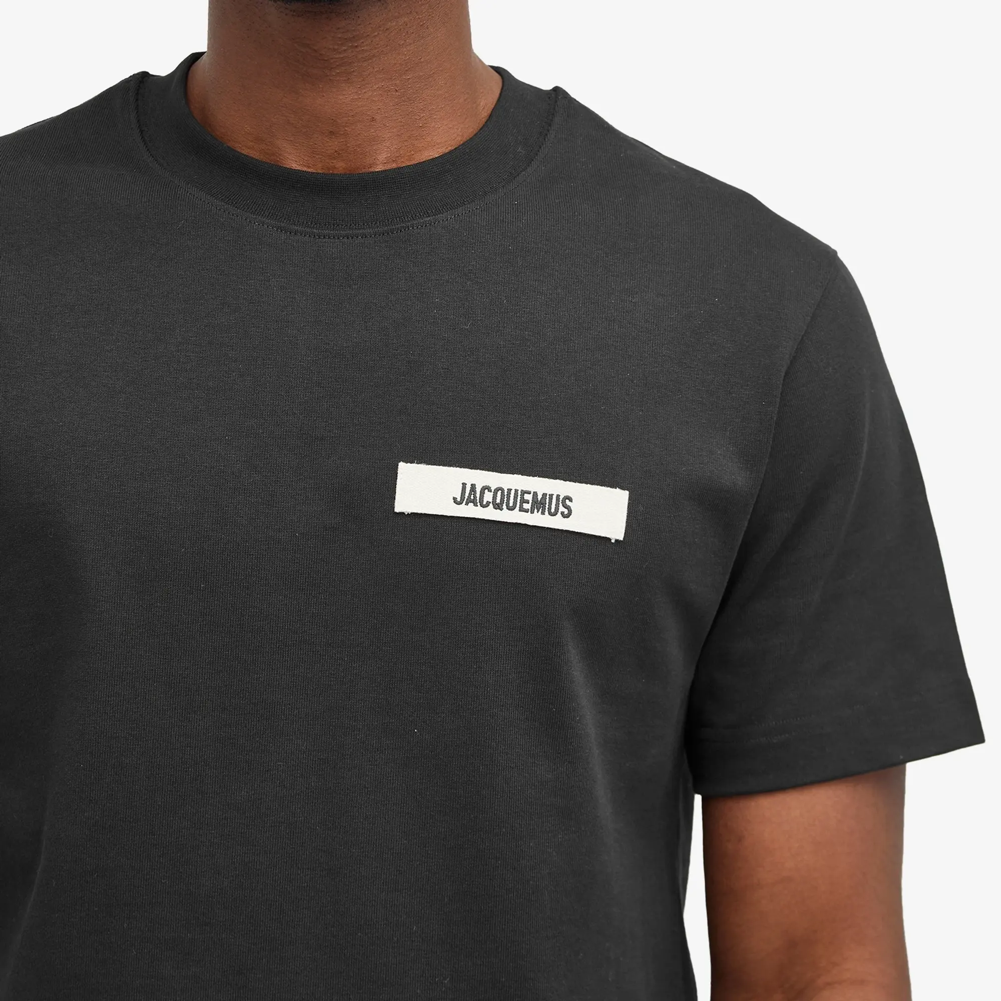 Jacquemus Men's Gros Grain Logo T-Shirt Black
