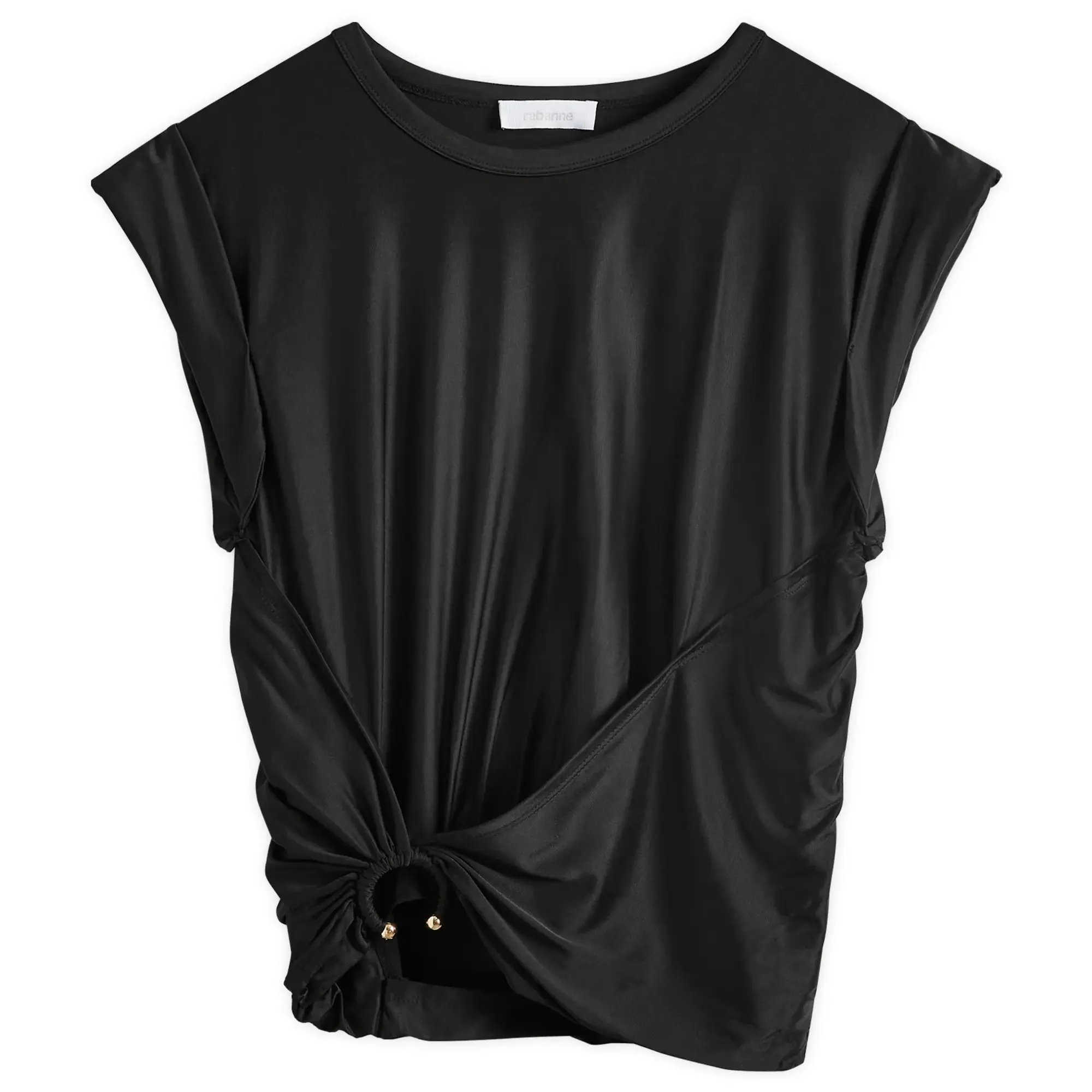 Paco Rabanne Women's Embellished T-Shirt Black