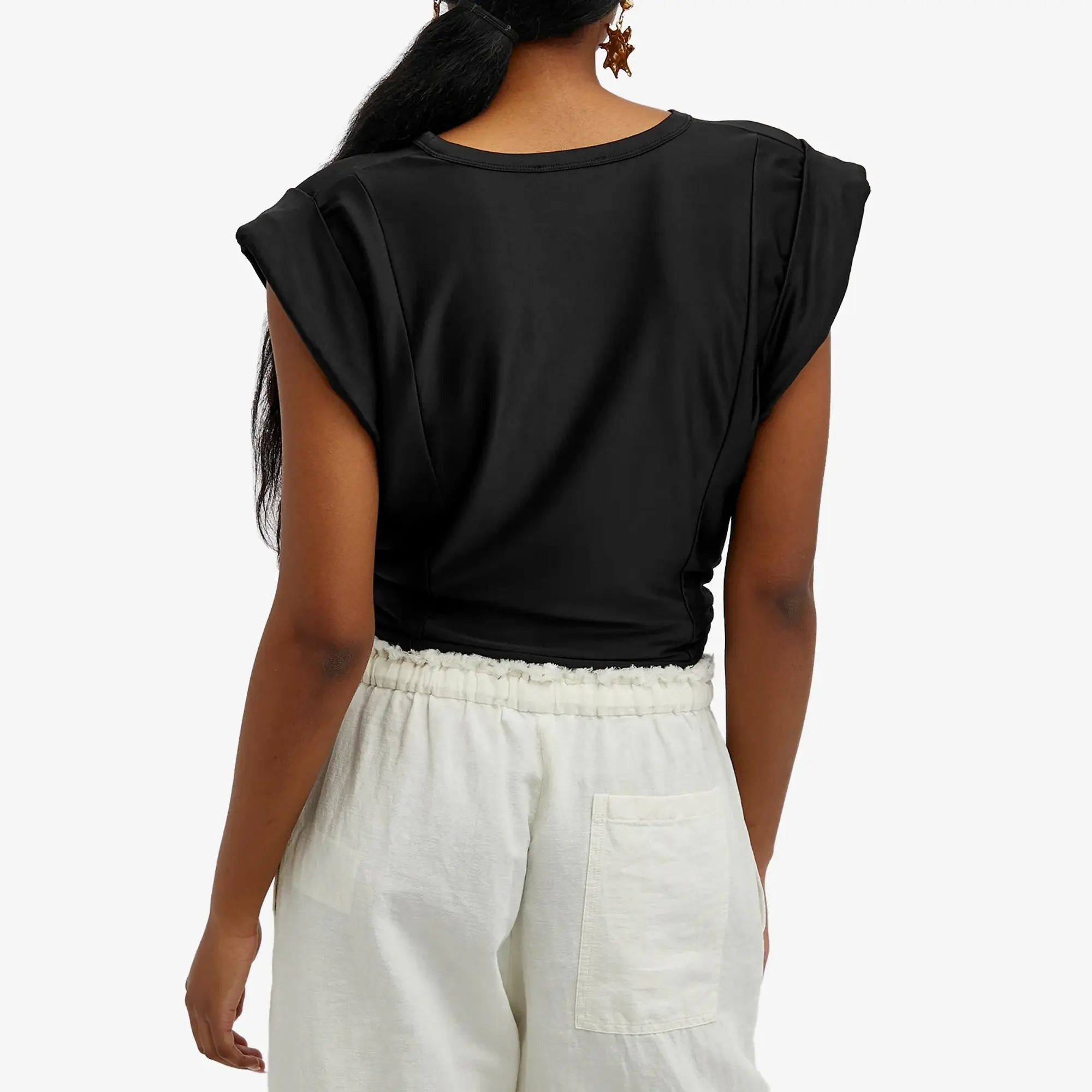 Paco Rabanne Women's Embellished T-Shirt Black