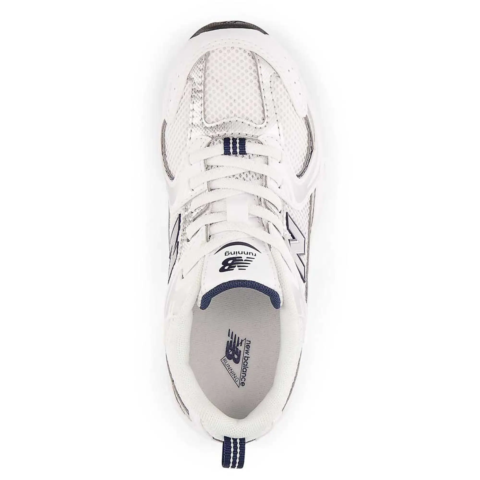 New Balance Kids' 530 Bungee in White/Blue/Grey Synthetic