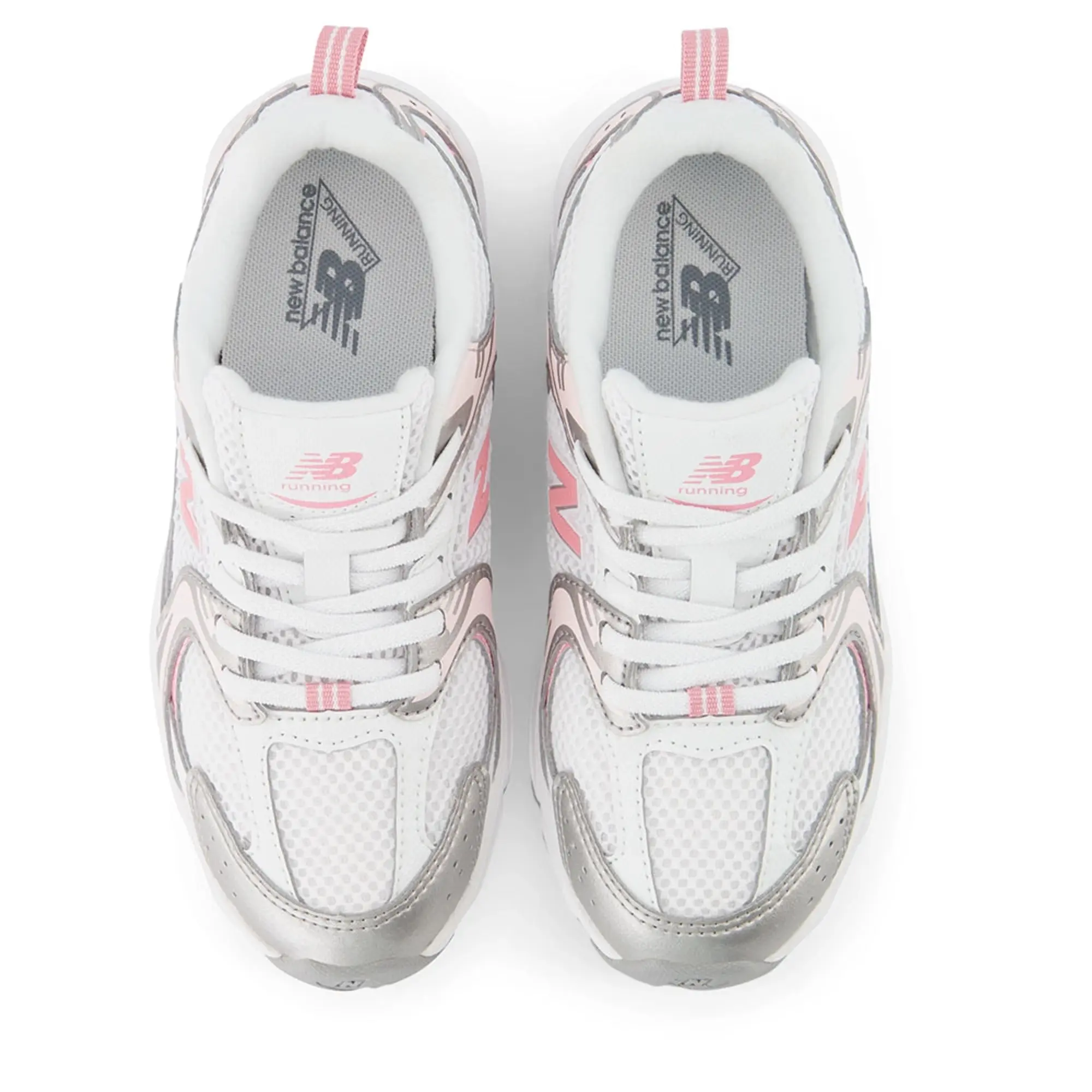 New Balance Kids' 530 Bungee in White/Blue/Grey Synthetic