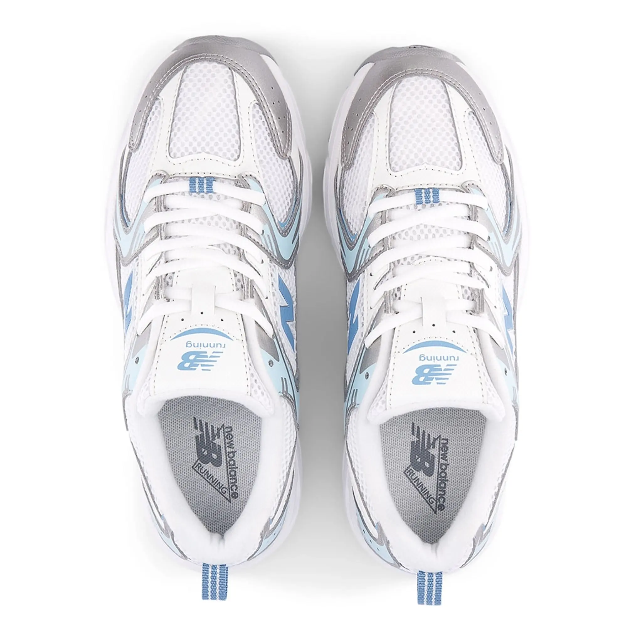 New Balance Kids' 530 Bungee in White/Blue/Grey Synthetic