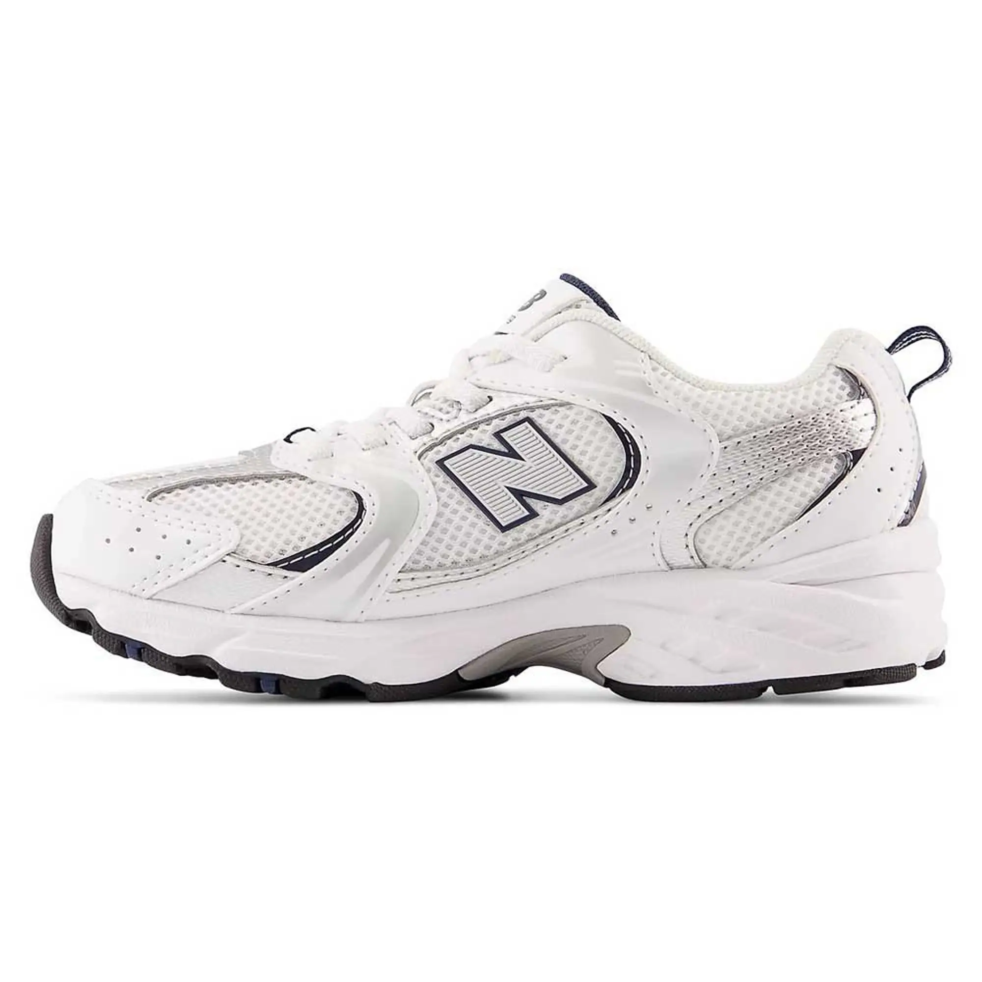 New Balance Kids' 530 Bungee in White/Blue/Grey Synthetic