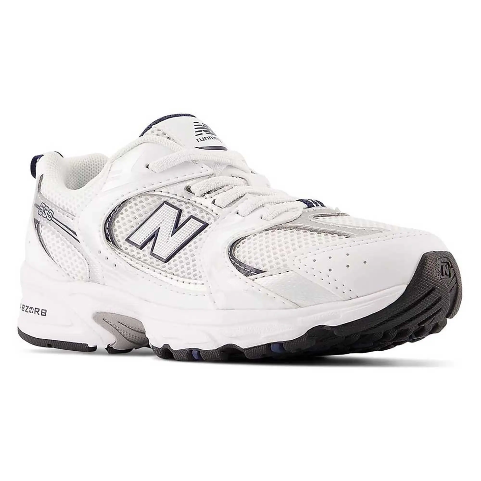 New Balance Kids' 530 Bungee in White/Blue/Grey Synthetic