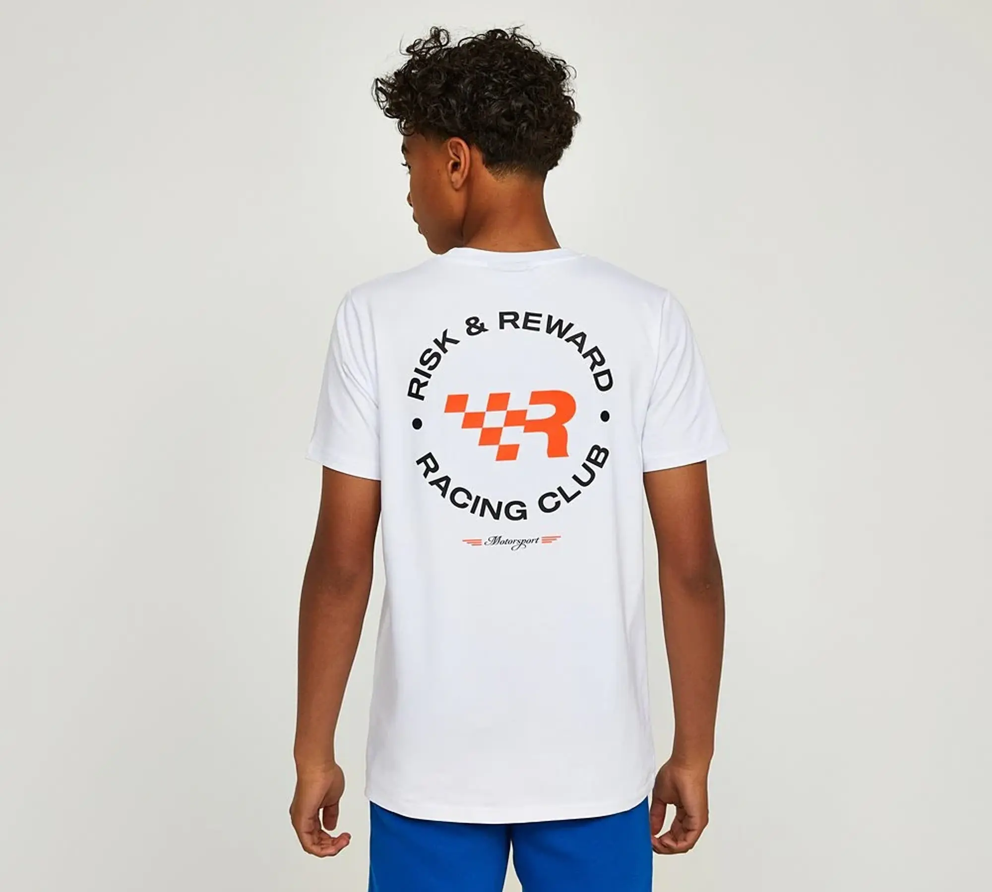 Risk and Reward Junior Racing Club T-Shirt - White - Size S/B - White