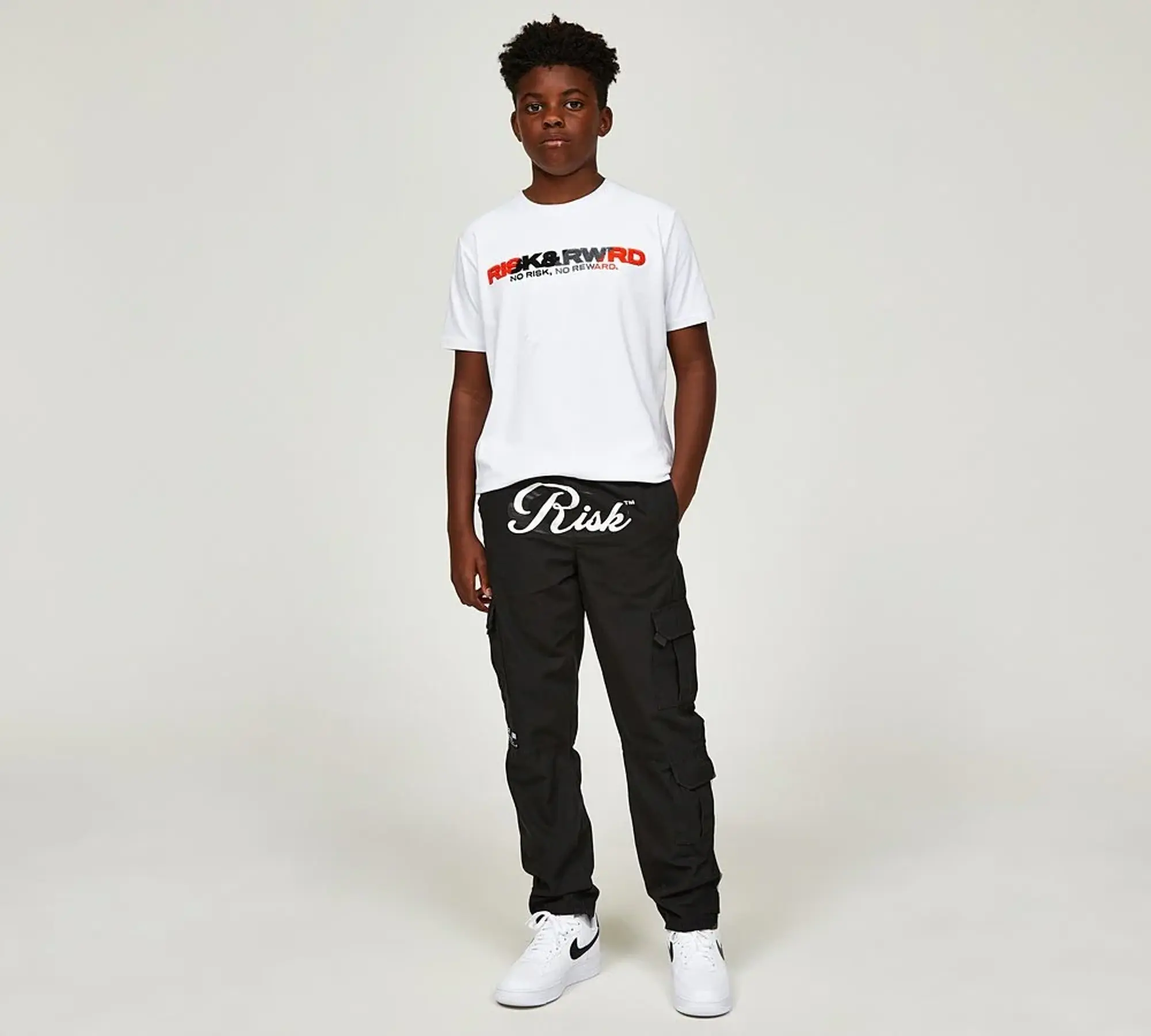 Risk and Reward Junior Control Woven Cotton Cargo Pant - Black - Size L/B - Black