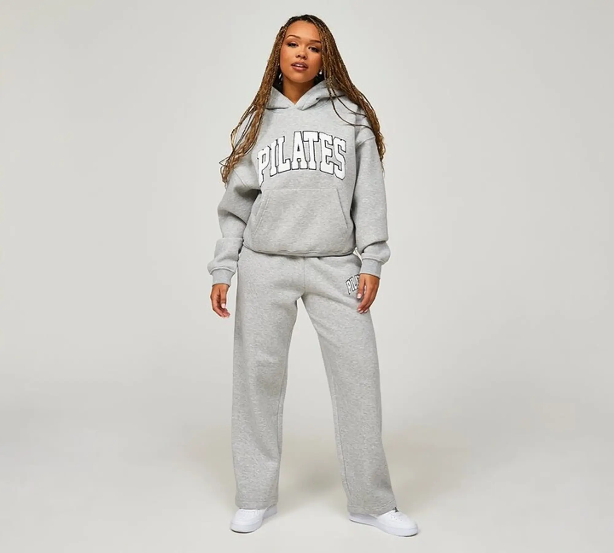Girl Knows All Womens Pilates Overhead Hoodie - Grey - Size XL - Grey