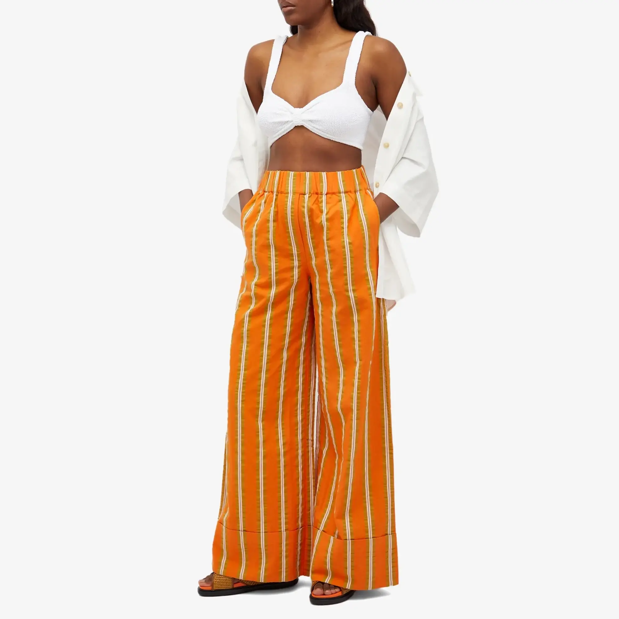 Alemais ALÉMAIS Gina Stripe Pant Tangerine