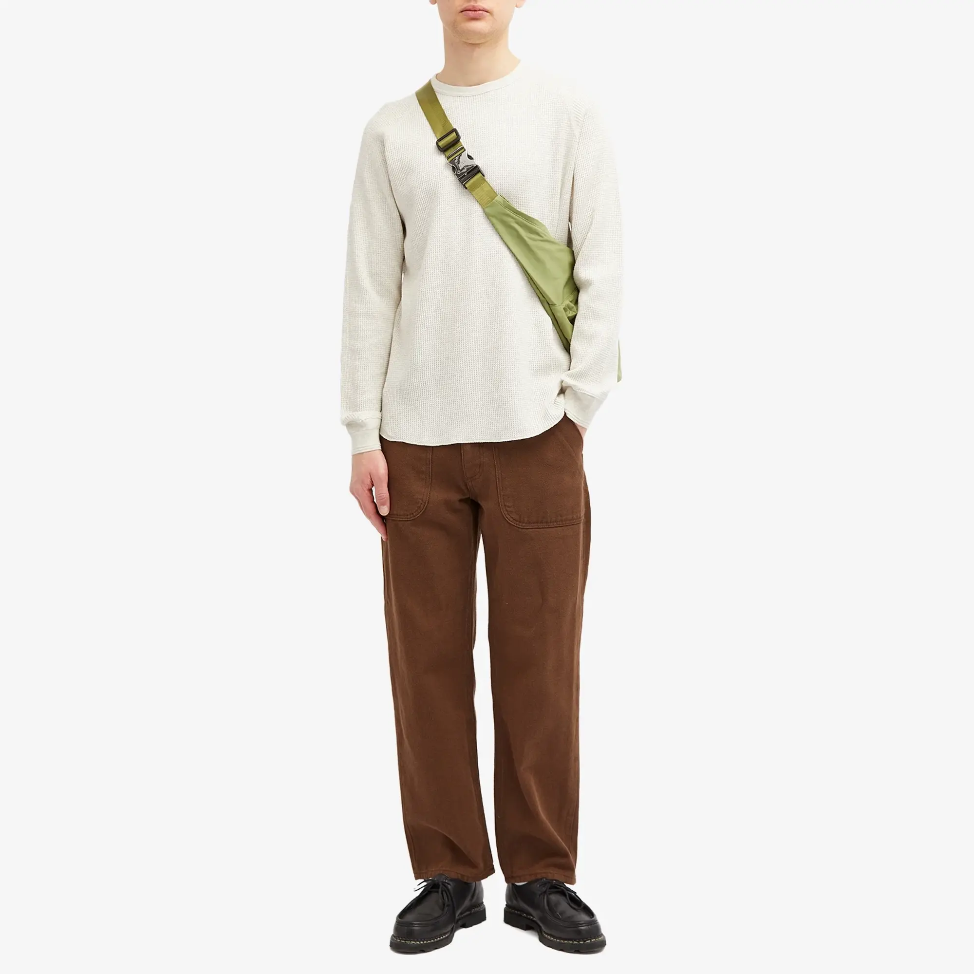 Beams Plus Men's Long Sleeve Thermal T-Shirt Oatmeal
