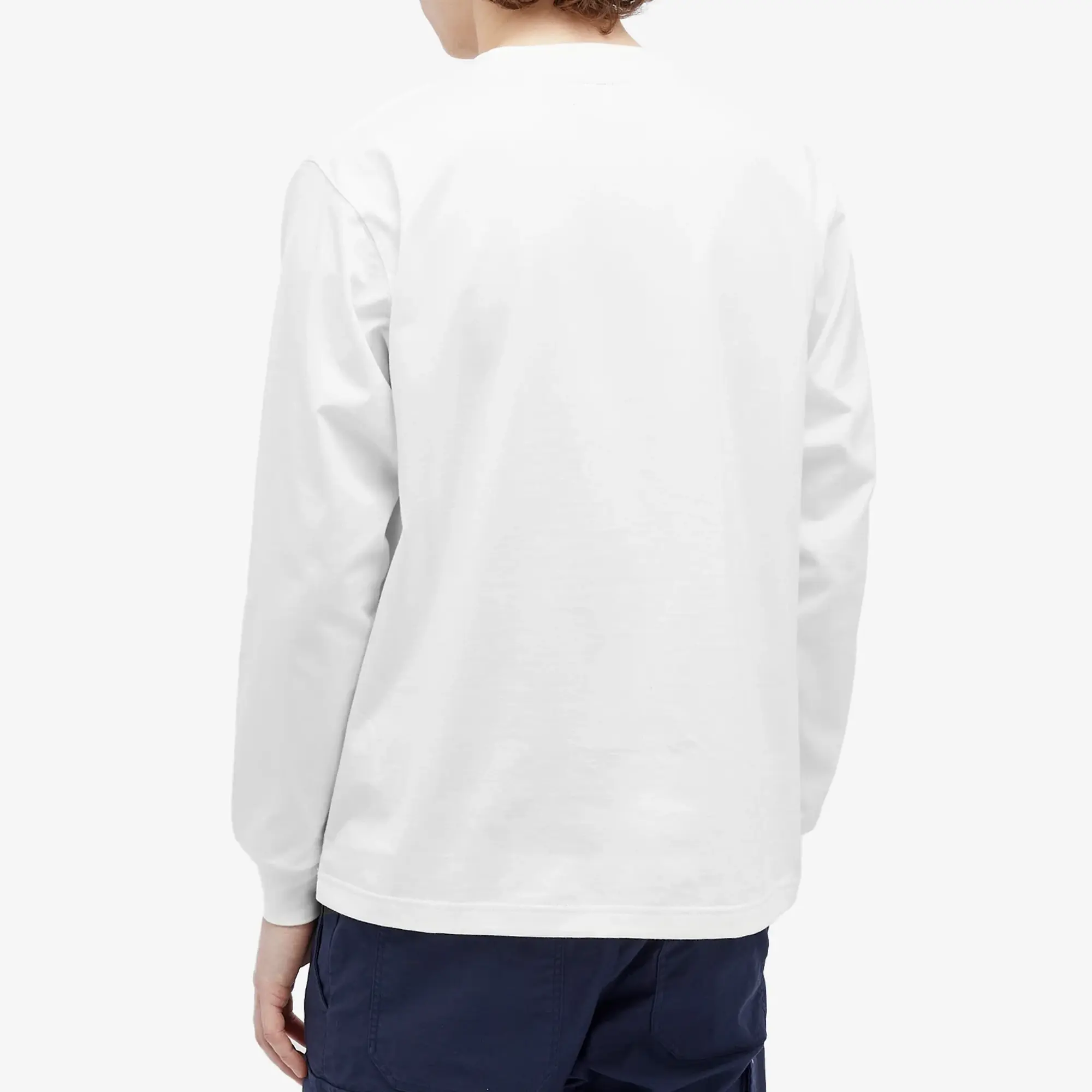 Beams Plus Men's Long Sleeve Pocket T-Shirt White