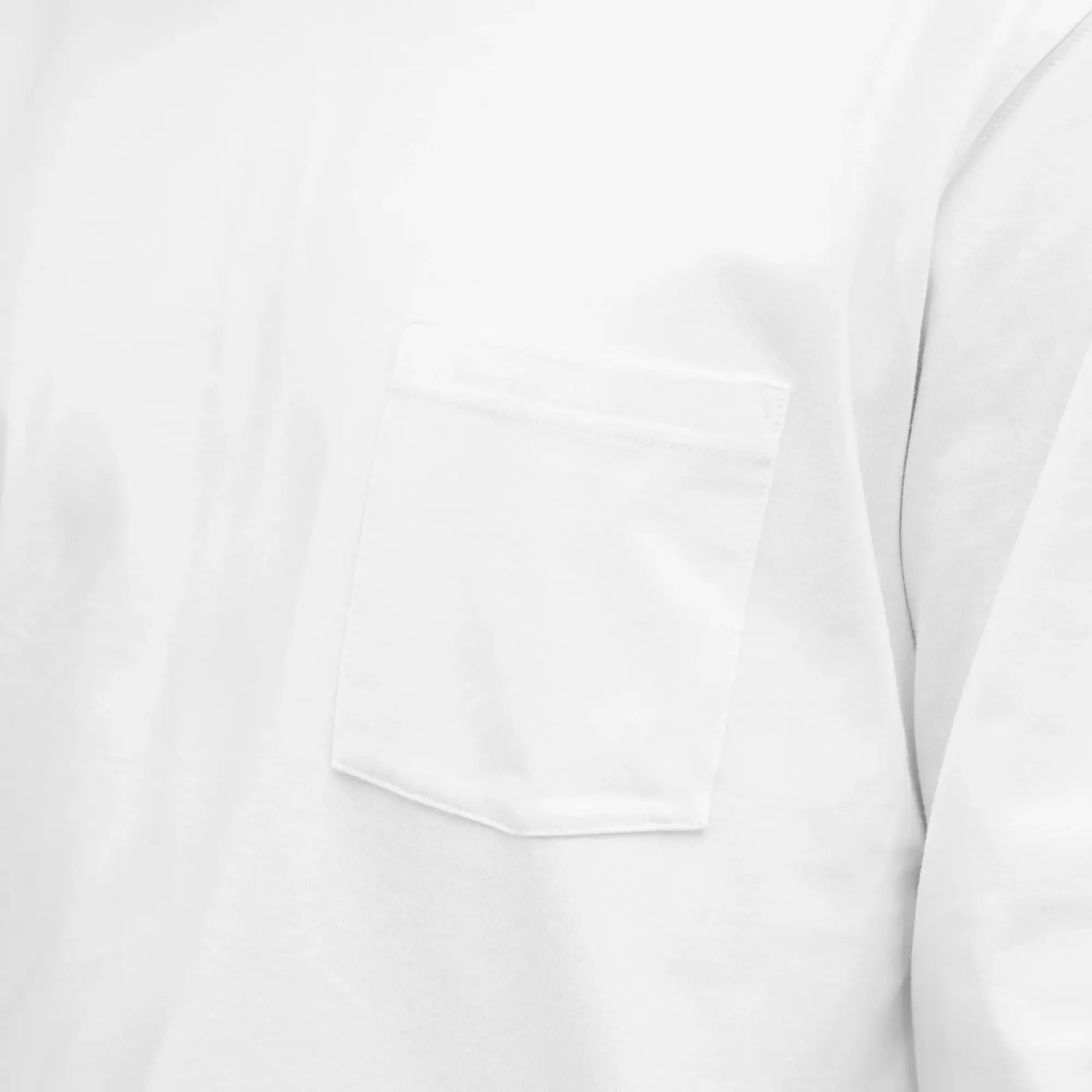 Beams Plus Men's Long Sleeve Pocket T-Shirt White