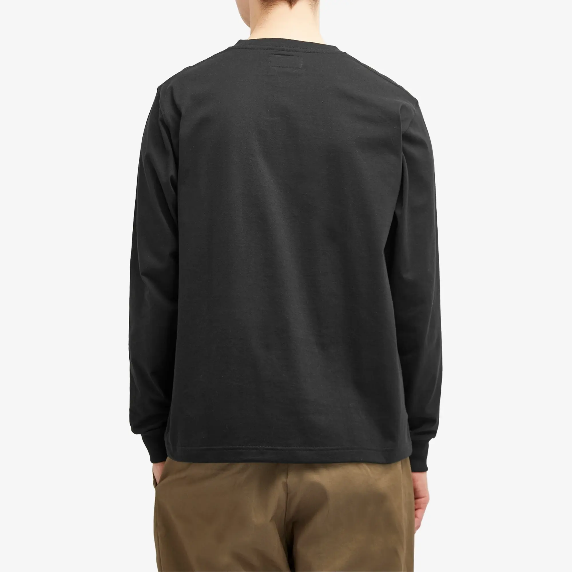 Beams Plus Men's Long Sleeve Pocket T-Shirt Black