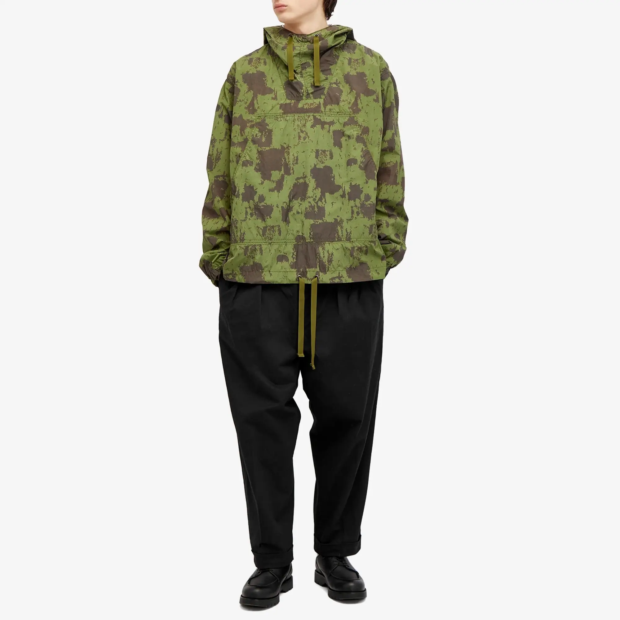 Beams Plus Men's 2 Pleat Chino Black