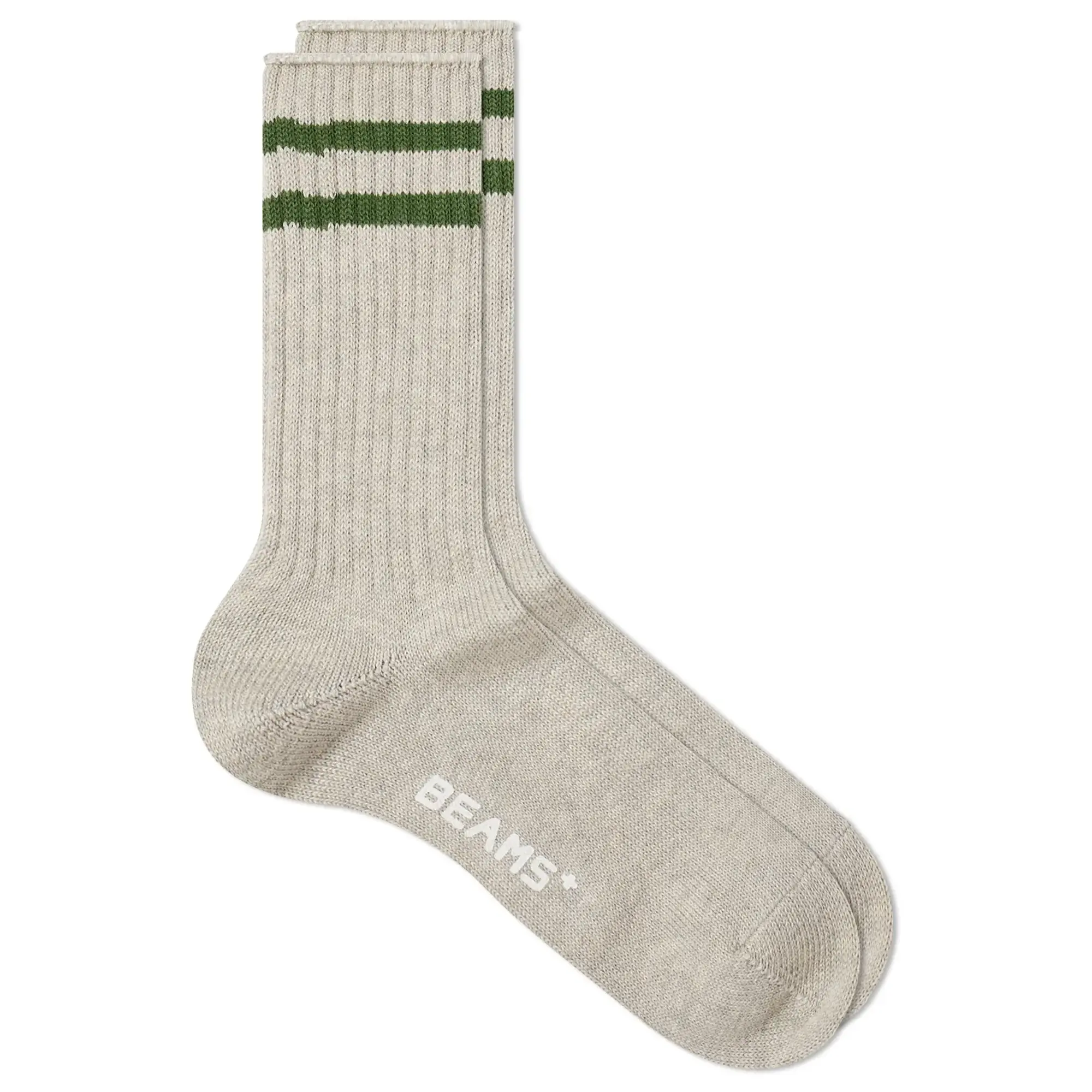 Beams Plus Schoolboy Socks - Gray / Green