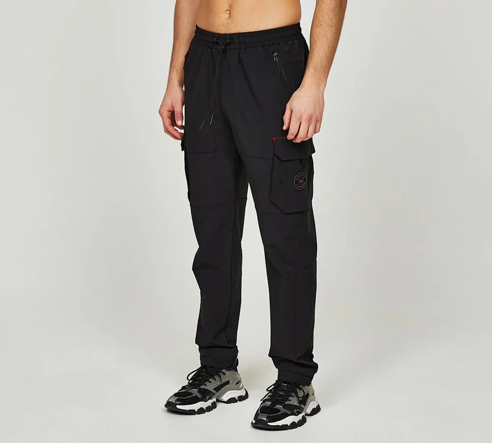 Zavetti Canada Amorteno Woven Cargo Pant - Black - Size S - Black